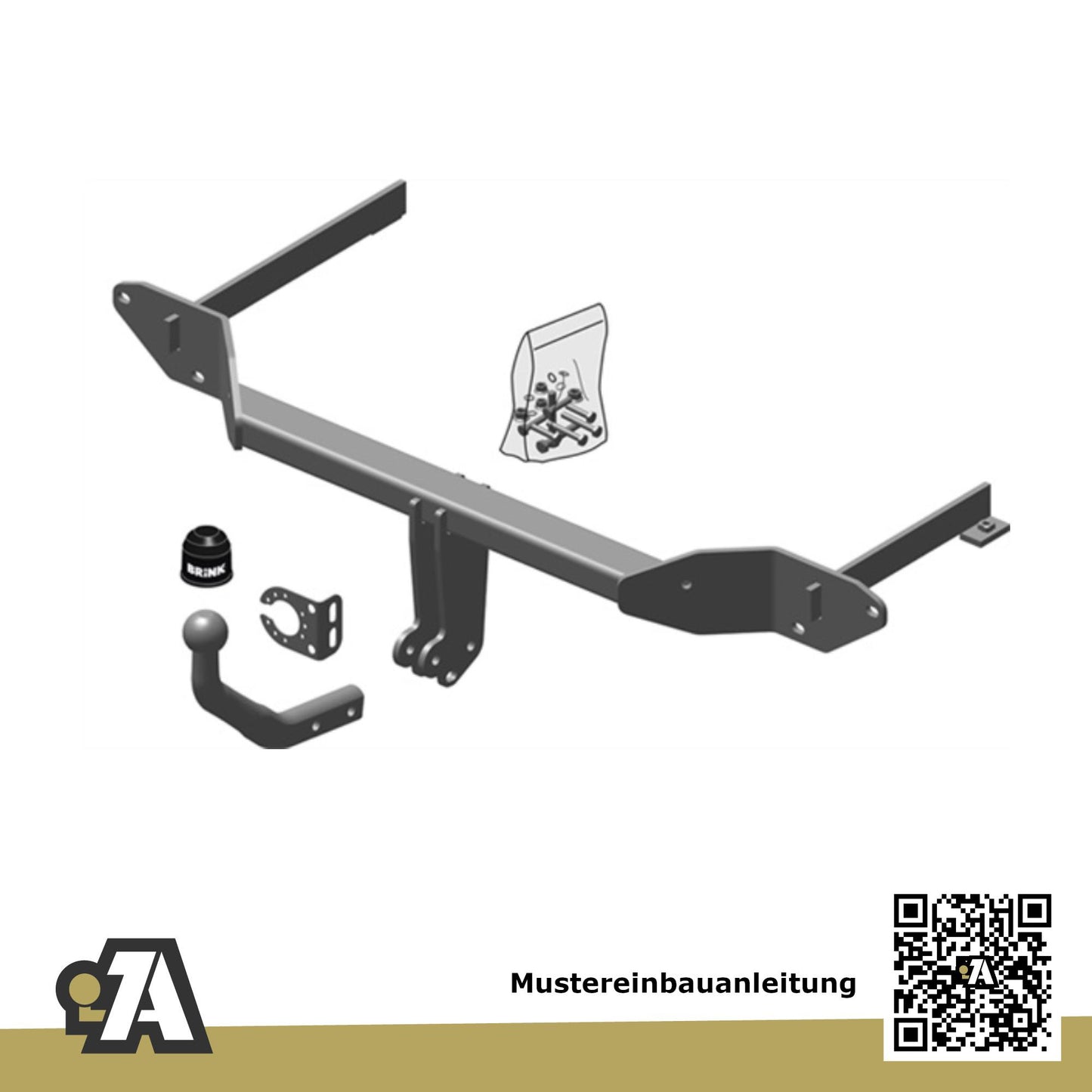 Fiat Grande Punto 3/5-Türer (Fließheck) 10.2005-10.2009 199 BRiNK Anhängerkupplung mit JAEGER Elektrosatz