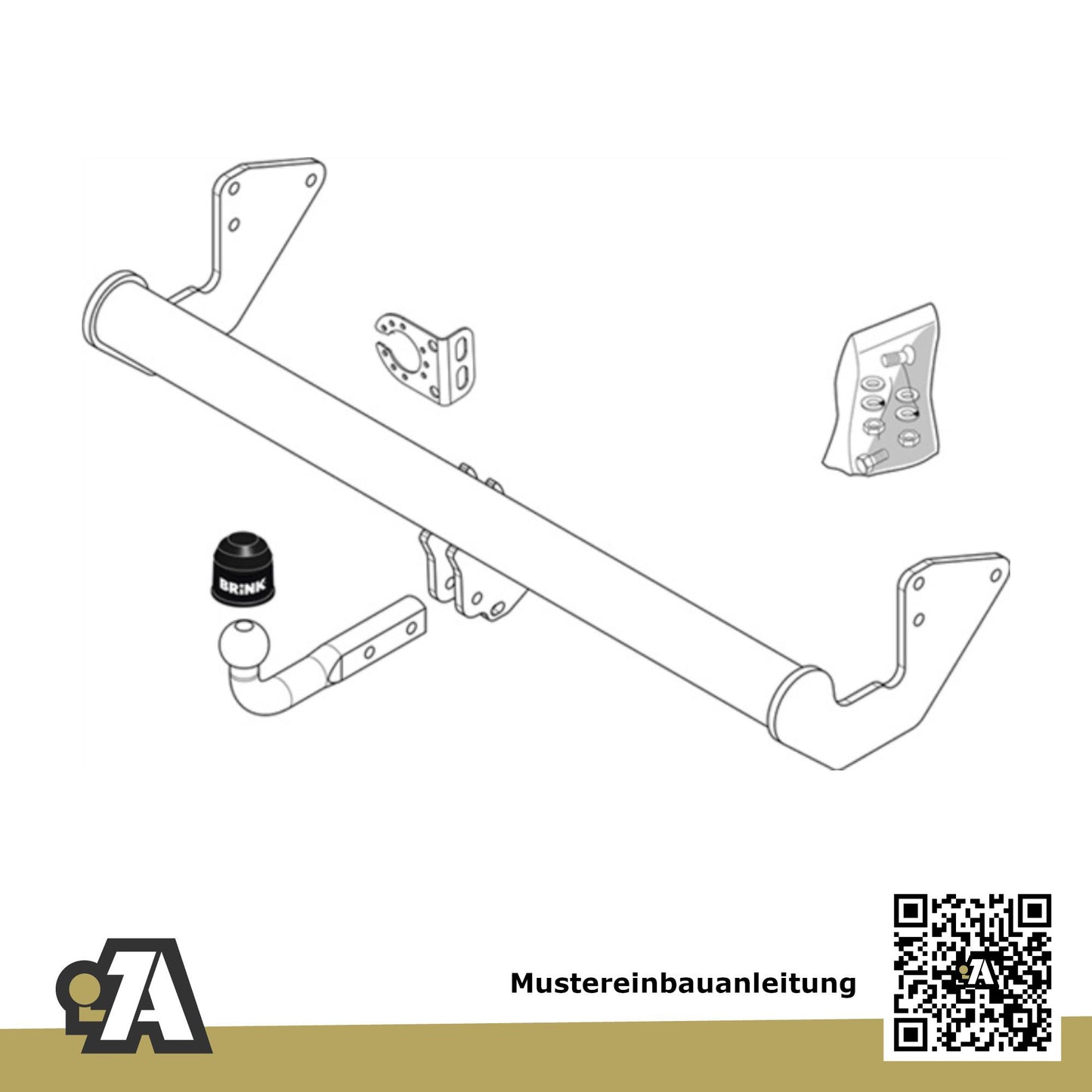 Mercedes Vito Bus / Kasten 01.2005-09.2010 W639 BRiNK Anhängerkupplung mit JAEGER Elektrosatz