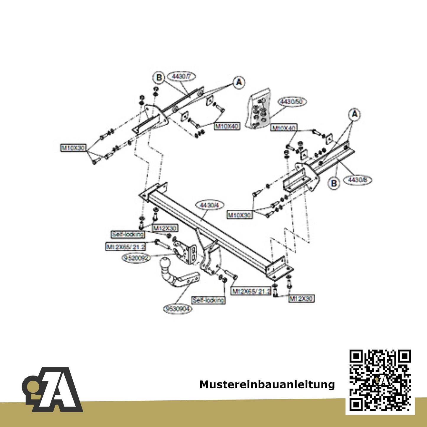 Mercedes B-Klasse 5-Türer (Kompaktvan) 06.2005-10.2011 W245 BRiNK Anhängerkupplung mit JAEGER Elektrosatz