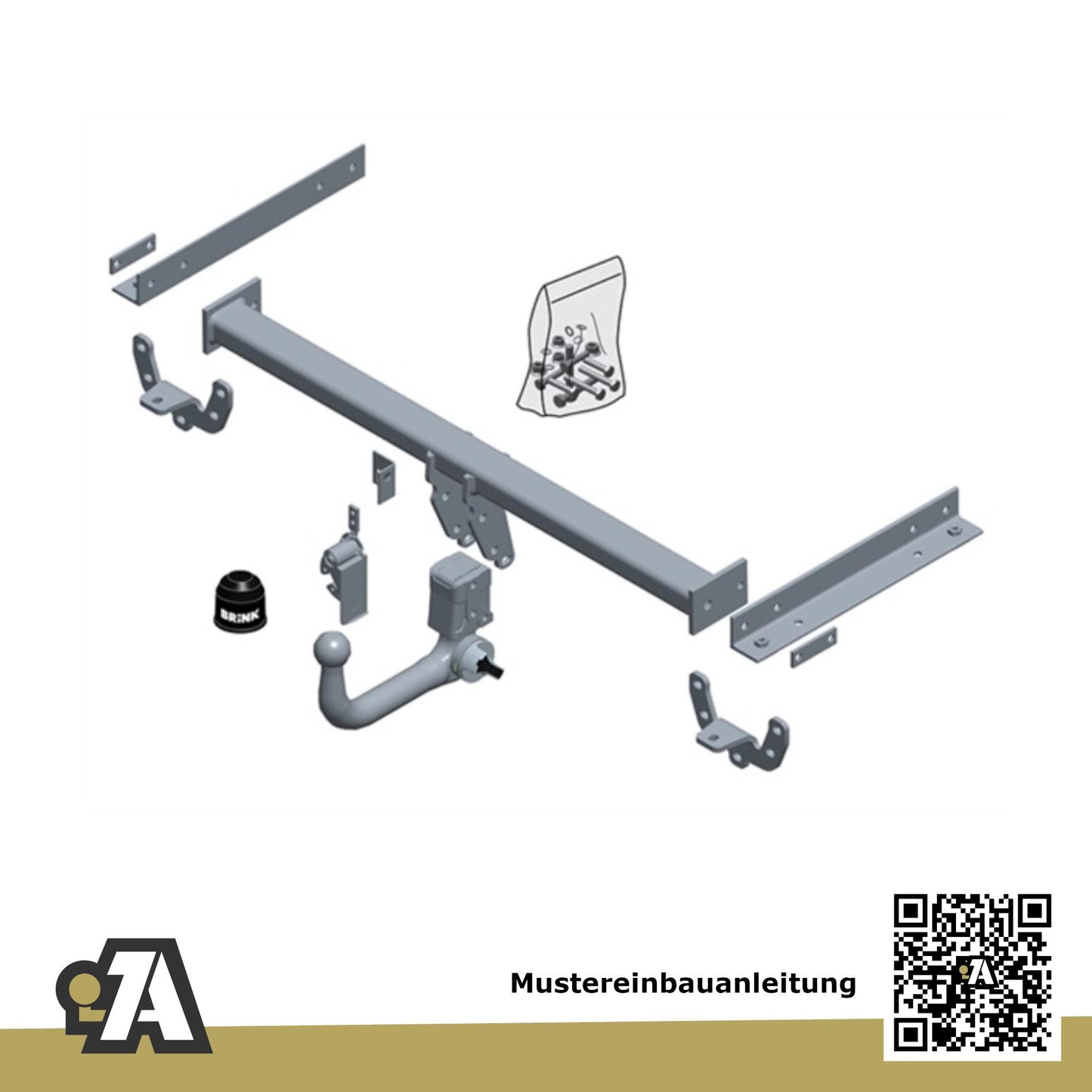 Opel Mokka + Mokka X 5-Türer (SUV) 11.2012-12.2020 J13 BRiNK Anhängerkupplung mit JAEGER Elektrosatz