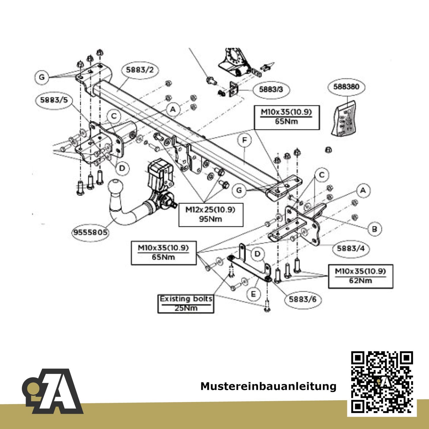 Mercedes C-Klasse 5-Türer (Kombi) 03.2014-06.2018 S205 BRiNK Anhängerkupplung mit JAEGER Elektrosatz