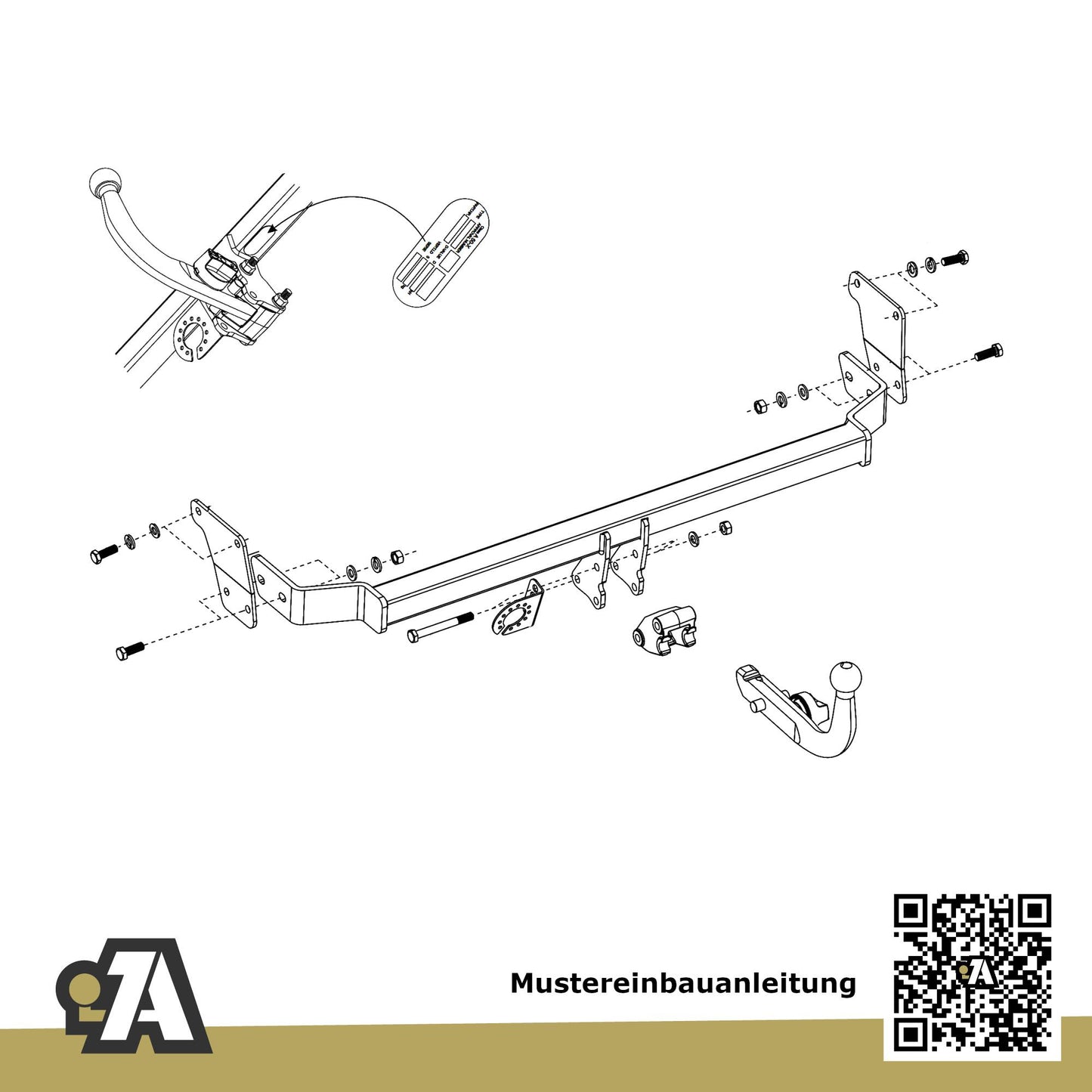Kia Rio 3/5-Türer (Fließheck) 08.2011-01.2017 UB ORIS Anhängerkupplung mit JAEGER Elektrosatz