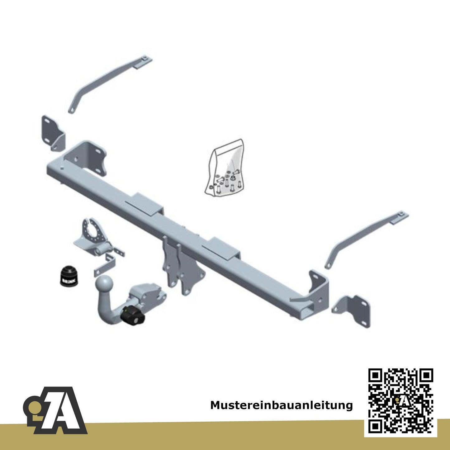 Ford Transit/Tourneo Connect Kastenwagen 07.2018-02.2022 V408 BRiNK Anhängerkupplung mit JAEGER Elektrosatz