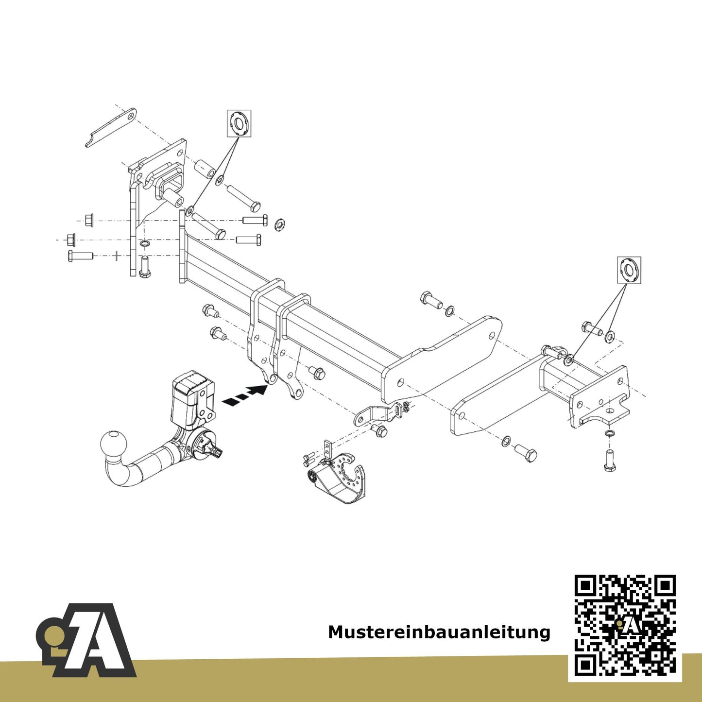 Hyundai Santa Fe 5-Türer (SUV) 11.2020-07.2024 TM BRiNK Anhängerkupplung mit JAEGER Elektrosatz