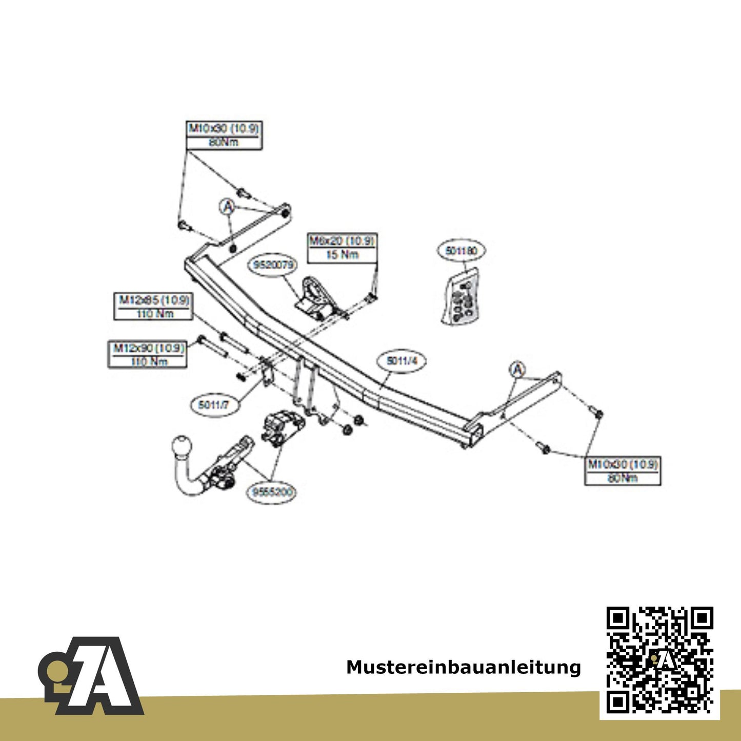 Mazda 5 5-Türer (Kompaktvan) 02.2008-10.2015 CW BRiNK Anhängerkupplung mit JAEGER Elektrosatz