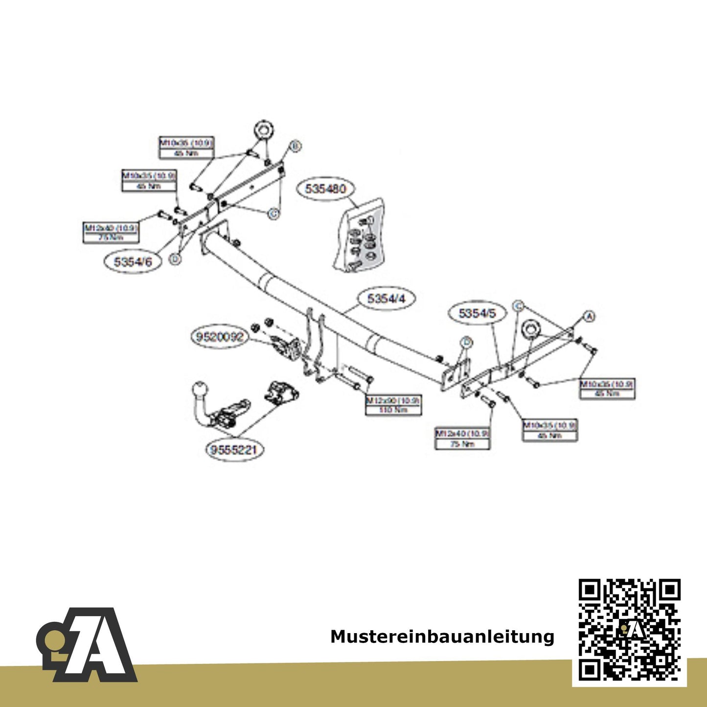 Mazda 6 5-Türer (Kombi) 03.2008-01.2013 GH BRiNK Anhängerkupplung mit JAEGER Elektrosatz