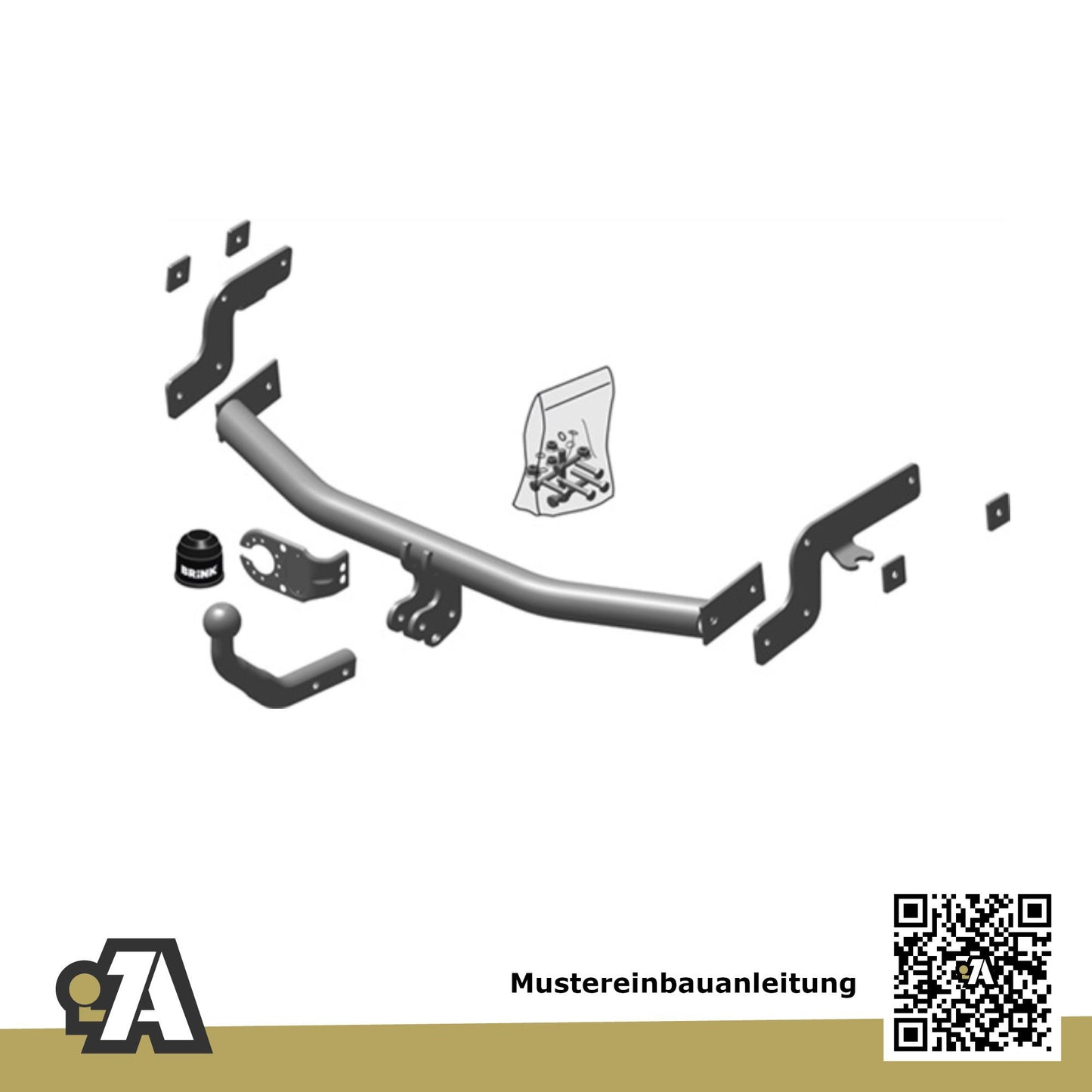 Peugeot Bipper Kombi / Kasten 02.2008-07.2018 AA_ BRiNK Anhängerkupplung mit JAEGER Elektrosatz