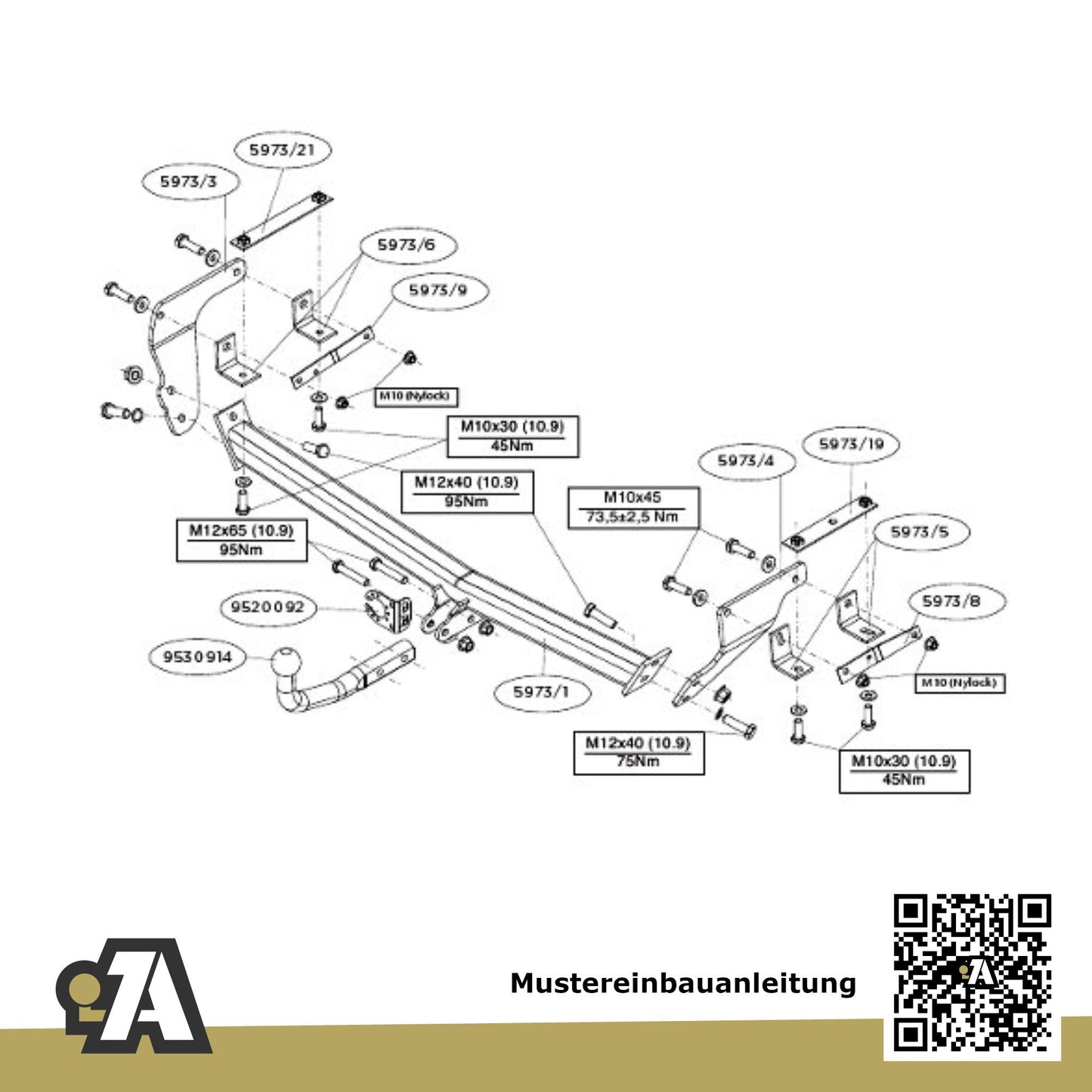 Nissan Qashqai II 5-Türer (SUV) 02.2014-11.2018 J11 BRiNK Anhängerkupplung mit JAEGER Elektrosatz