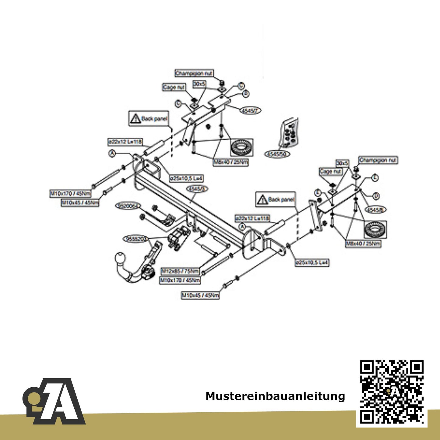Opel Zafira 5-Türer (Kompaktvan) 07.2005-12.2014 B BRiNK Anhängerkupplung mit JAEGER Elektrosatz