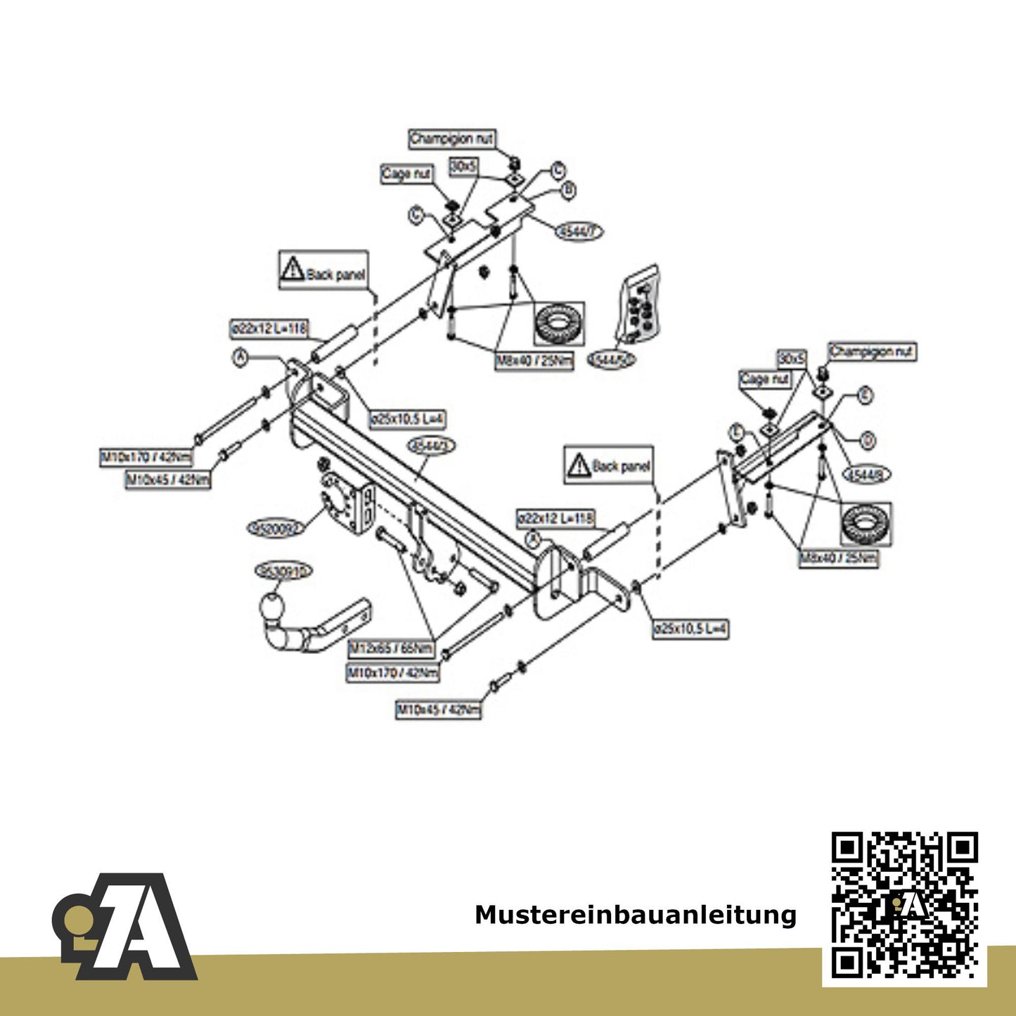 Opel Zafira 5-Türer (Kompaktvan) 07.2005-12.2014 B BRiNK Anhängerkupplung mit JAEGER Elektrosatz