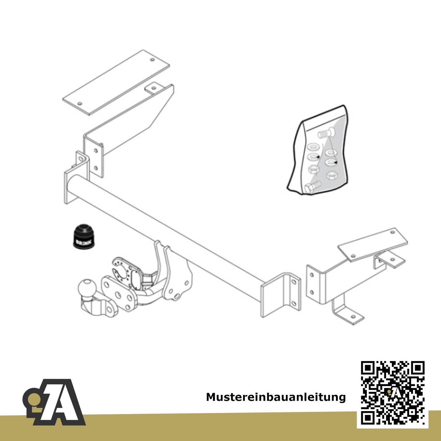Opel Combo Kombi / Kasten 03.2002-12.2011 C BRiNK Anhängerkupplung mit JAEGER Elektrosatz