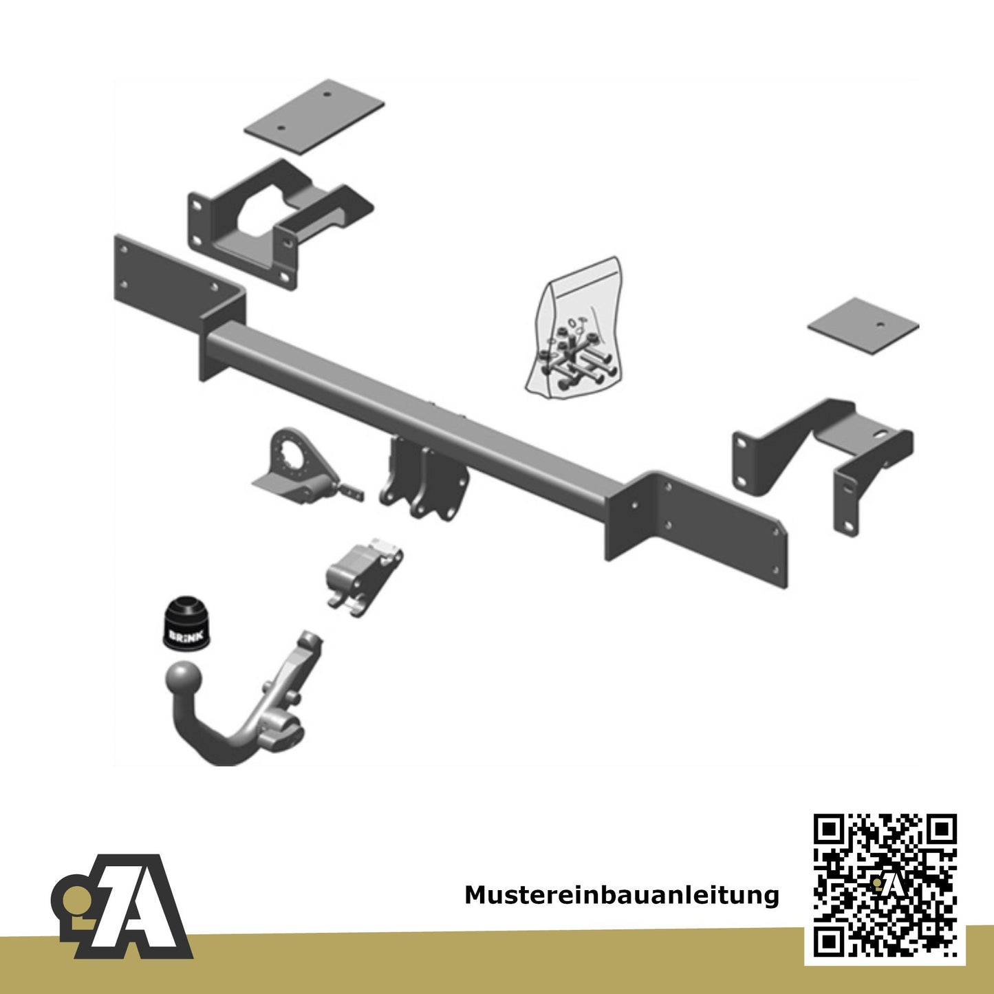 Opel Meriva 5-Türer (Minivan) 04.2003-04.2010 A - X03 BRiNK Anhängerkupplung mit JAEGER Elektrosatz