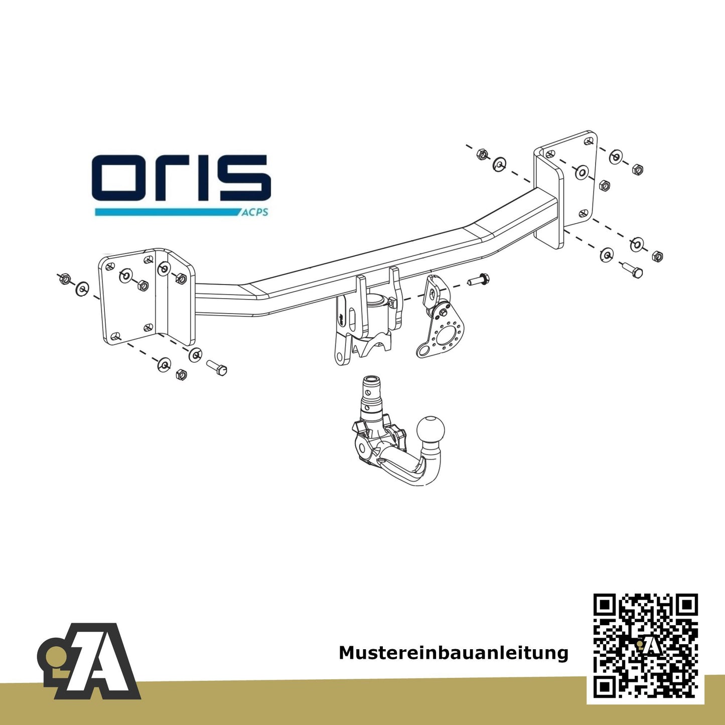 Volvo XC90 5-Türer (SUV) ab 06.2015 256 ORIS Anhängerkupplung mit JAEGER Elektrosatz