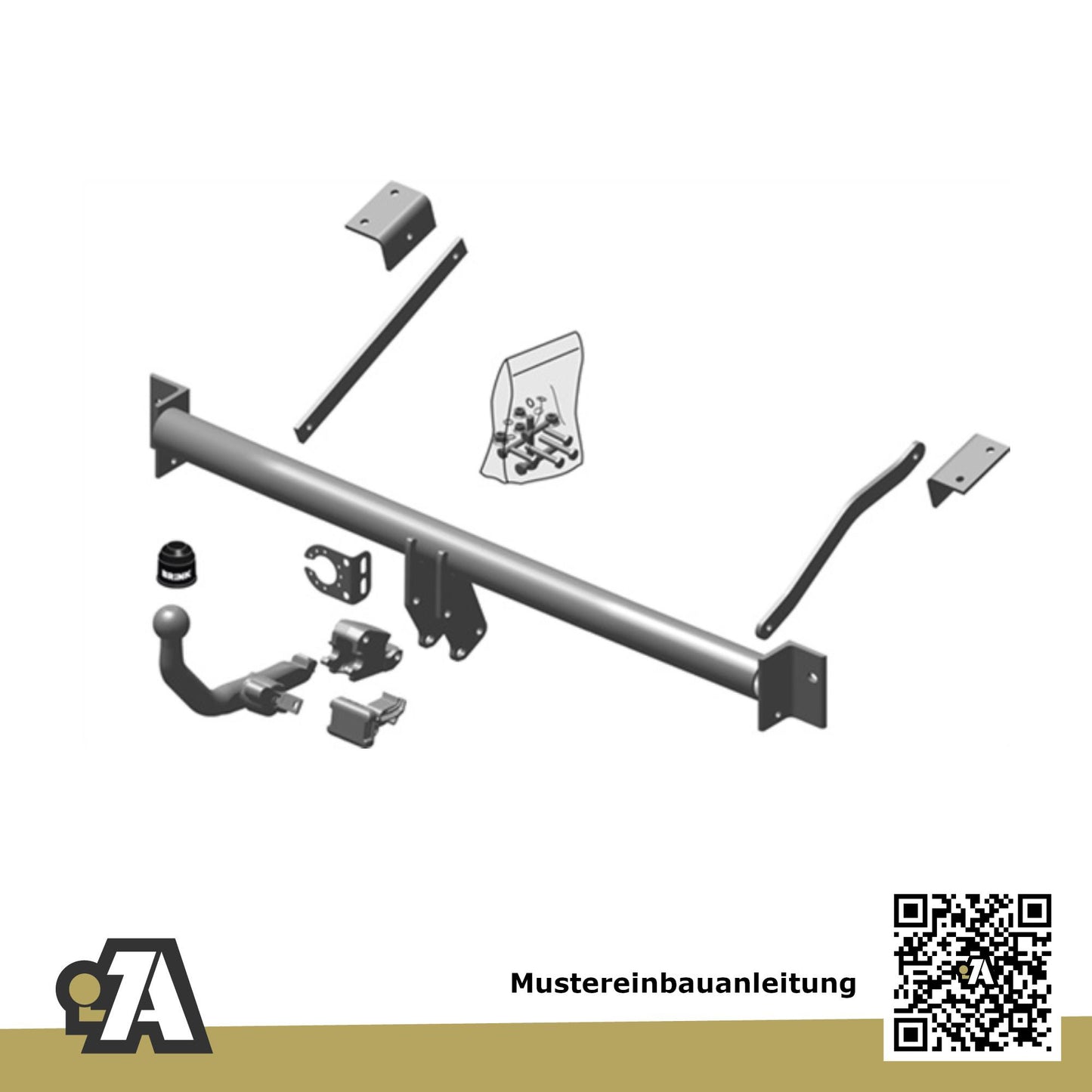 Peugeot Partner II Kombi / Kasten 05.2008-02.2018 L1 - Länge: 4380mm BRiNK Anhängerkupplung mit JAEGER Elektrosatz