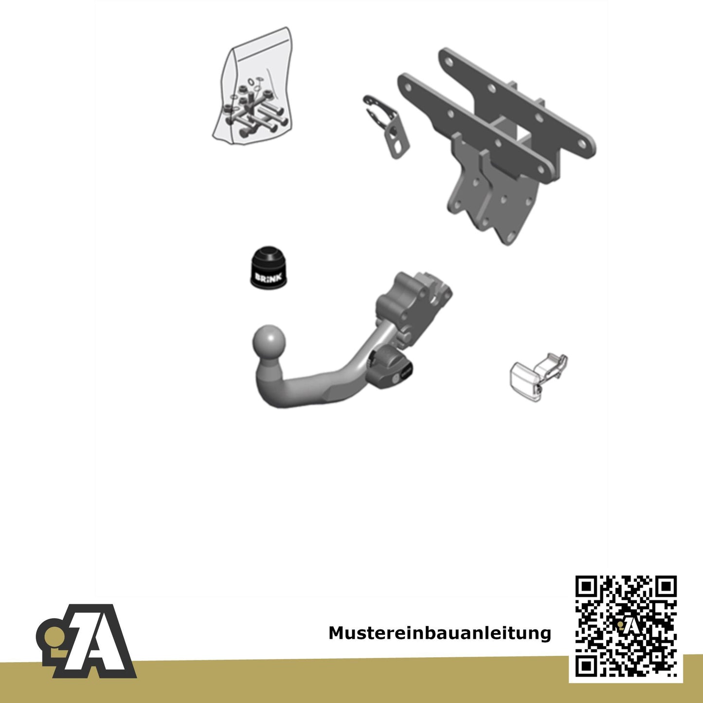 Jeep Wrangler 2/4-Türer (SUV) 04.2007-07.2018 JK BRiNK Anhängerkupplung mit JAEGER Elektrosatz