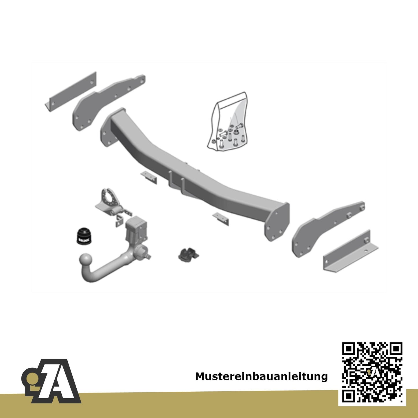 Jeep Grand Cherokee 5-Türer (SUV) 05.2013-04.2021 WK BRiNK Anhängerkupplung mit JAEGER Elektrosatz