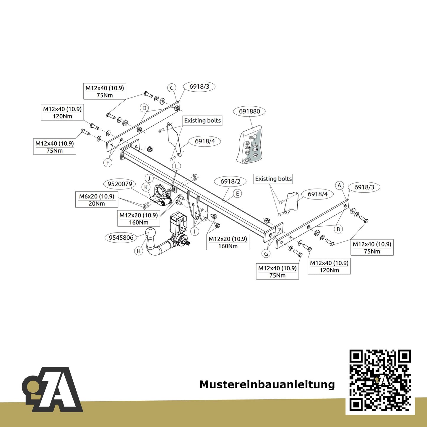 Lexus UX 200 / 250H 5-Türer (SUV) ab 03.2019 _A1 / _H1 BRiNK Anhängerkupplung mit JAEGER Elektrosatz