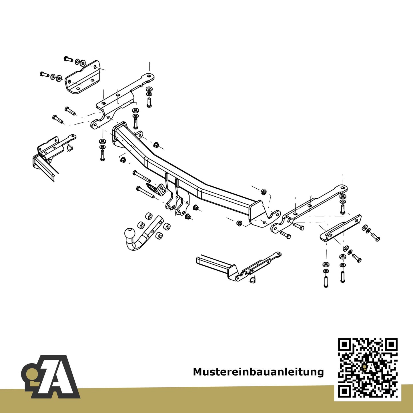 Toyota Highlander 5-Türer (SUV) ab 01.2021 XU70 BRiNK Anhängerkupplung mit JAEGER Elektrosatz