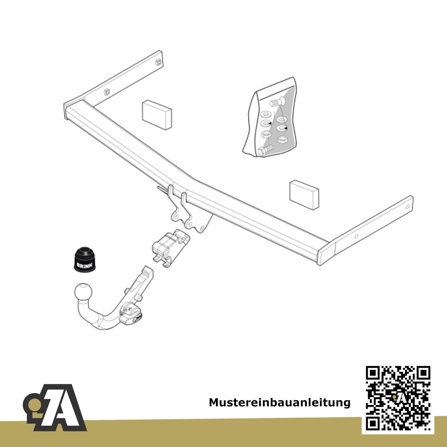 Seat Altea 5-Türer (Kompaktvan) 05.2004-12.2009 5P1 BRiNK Anhängerkupplung mit JAEGER Elektrosatz