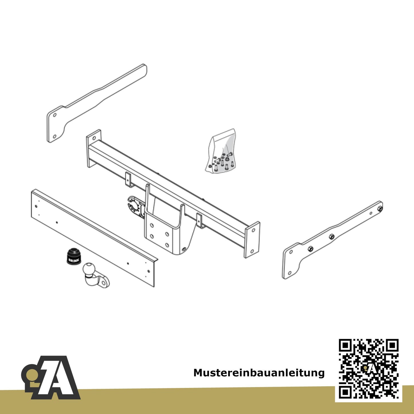 VW T6.1 Pritsche Pritsche 11.2019-12.2024 S_ BRiNK Anhängerkupplung mit JAEGER Elektrosatz
