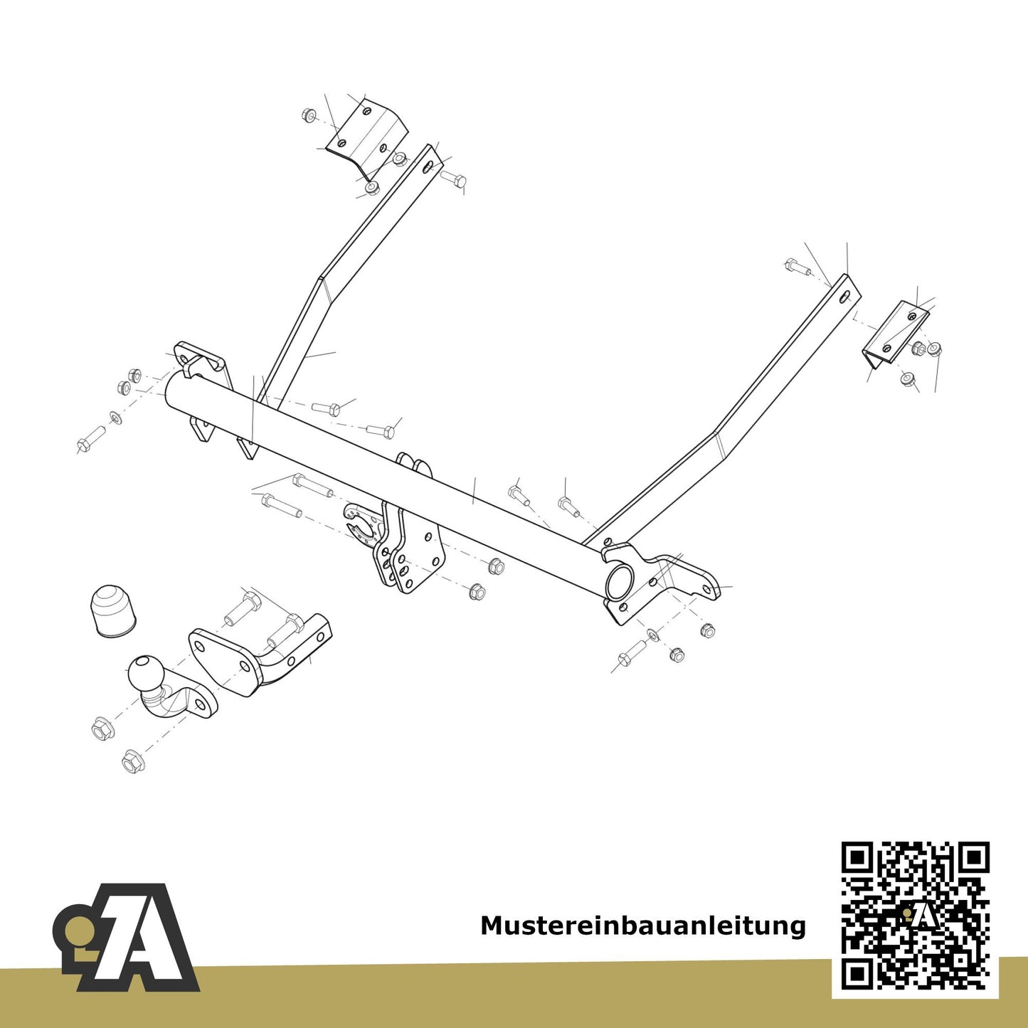 Citroen Berlingo II Kombi / Kasten 05.2008-08.2018 B9 L2 - Länge: 4628mm BRiNK Anhängerkupplung mit JAEGER Elektrosatz