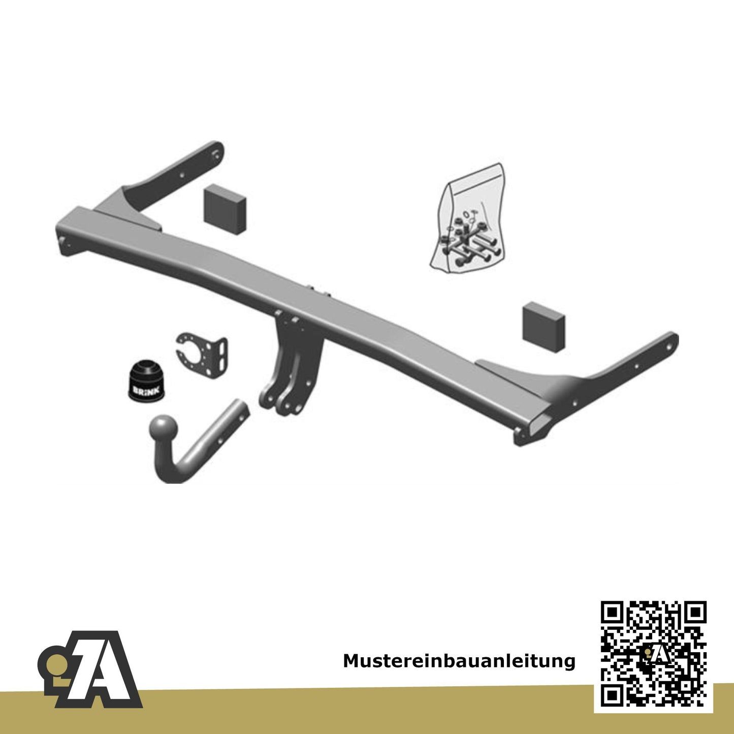 VW Passat B6 4/5-Türer (Limo & Kombi) 04.2005-10.2010 3C BRiNK Anhängerkupplung mit JAEGER Elektrosatz