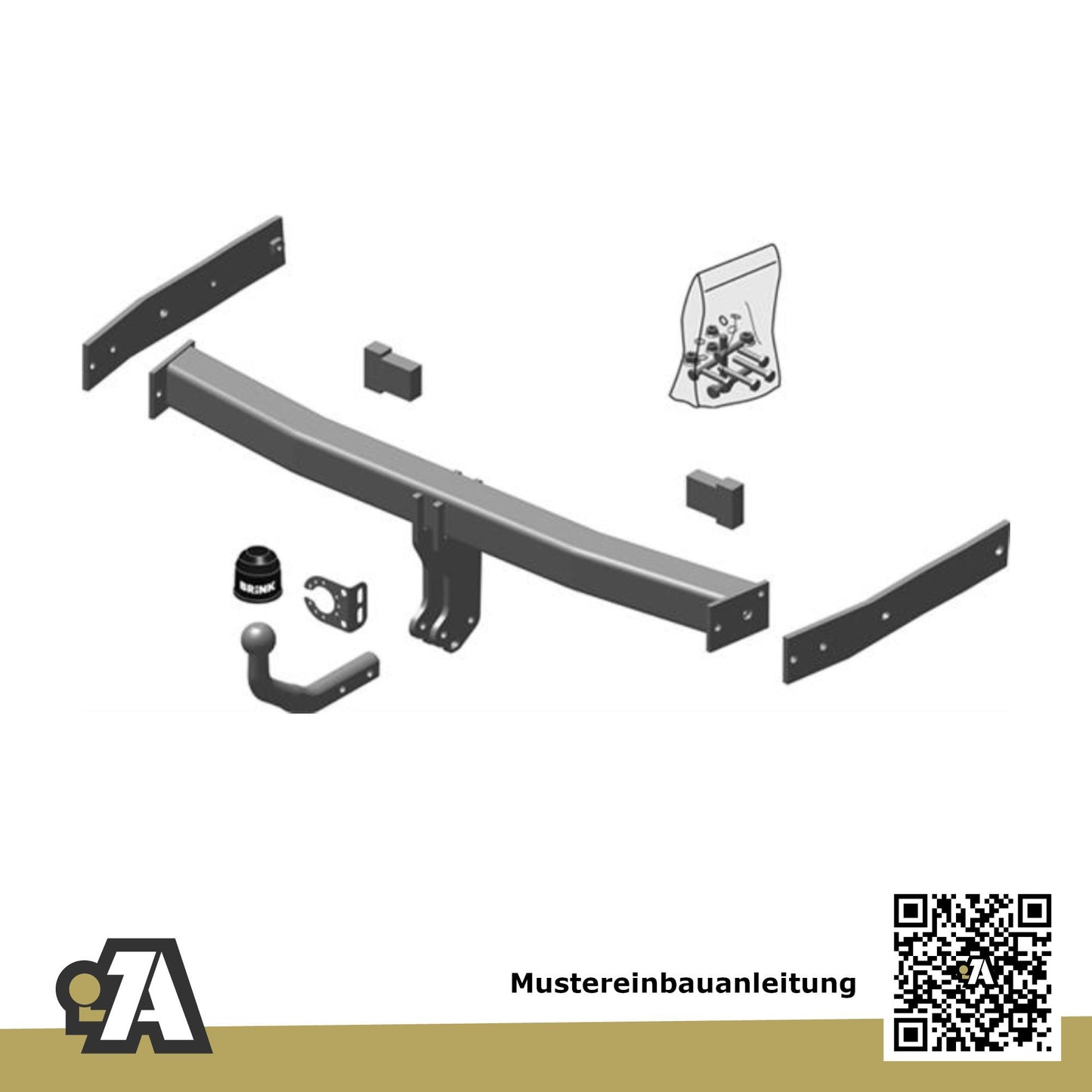 VW Sharan 5-Türer (Kompaktvan) 09.2010-04.2022 7N BRiNK Anhängerkupplung mit JAEGER Elektrosatz