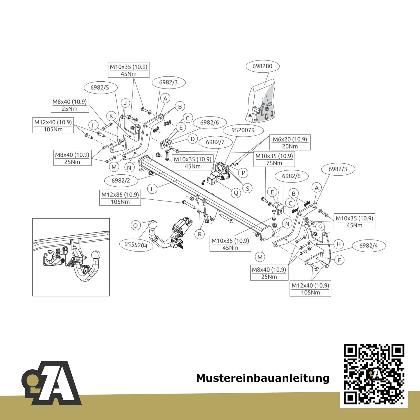 Citroen C4 5-Türer (SUV) ab 12.2020 B_ BRiNK Anhängerkupplung mit JAEGER Elektrosatz