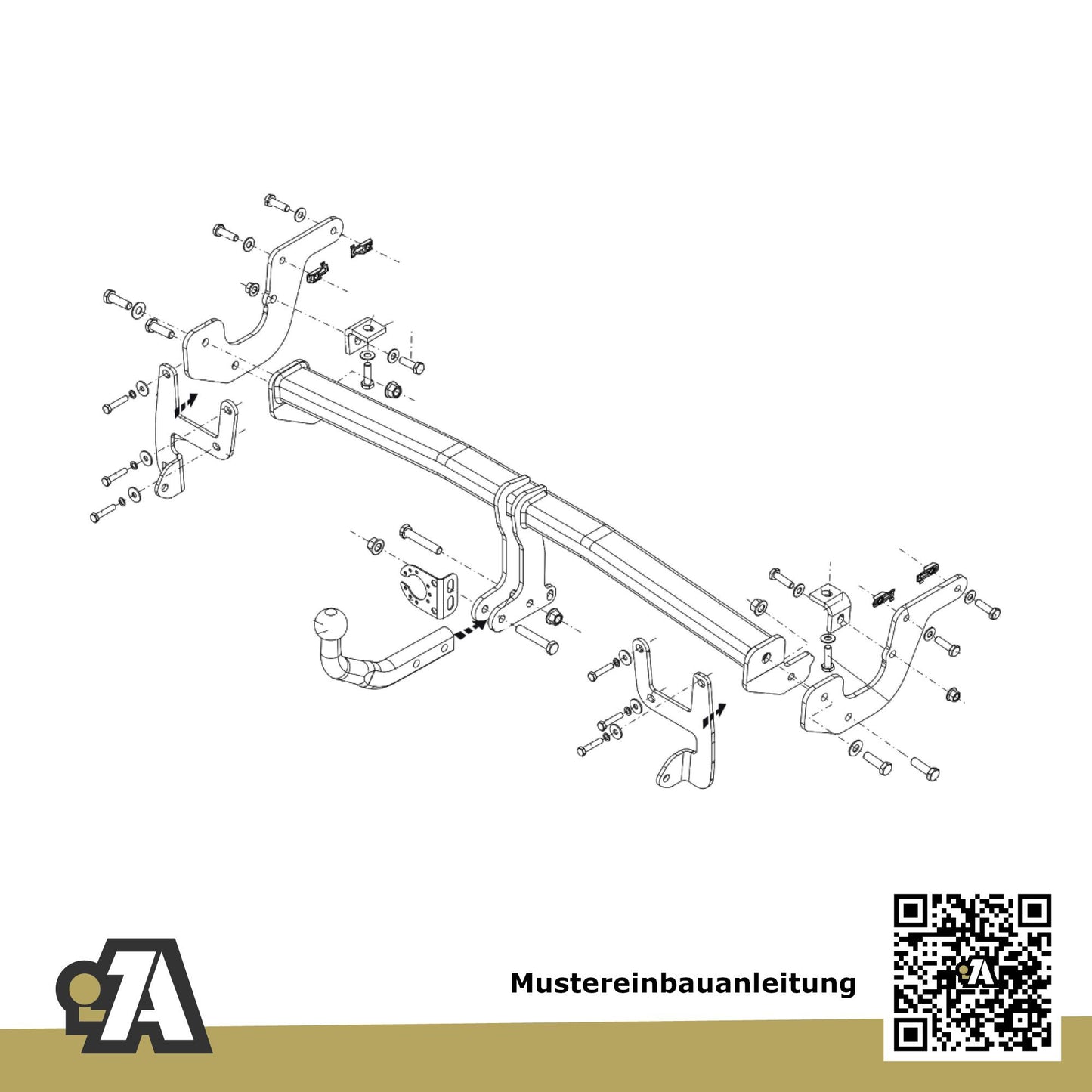 Citroen C3 Aircross 5-Türer (SUV) 06.2021-12.2024 2R_/2C_ BRiNK Anhängerkupplung mit JAEGER Elektrosatz
