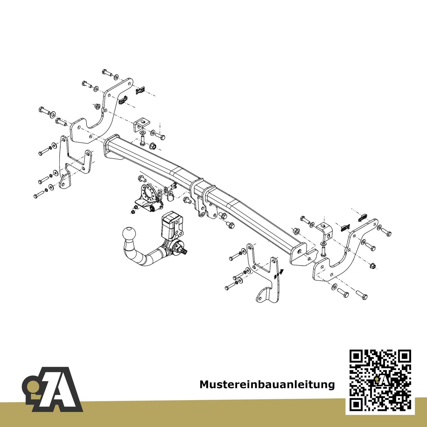 Citroen C3 Aircross 5-Türer (SUV) 06.2021-12.2024 2R_/2C_ BRiNK Anhängerkupplung mit JAEGER Elektrosatz
