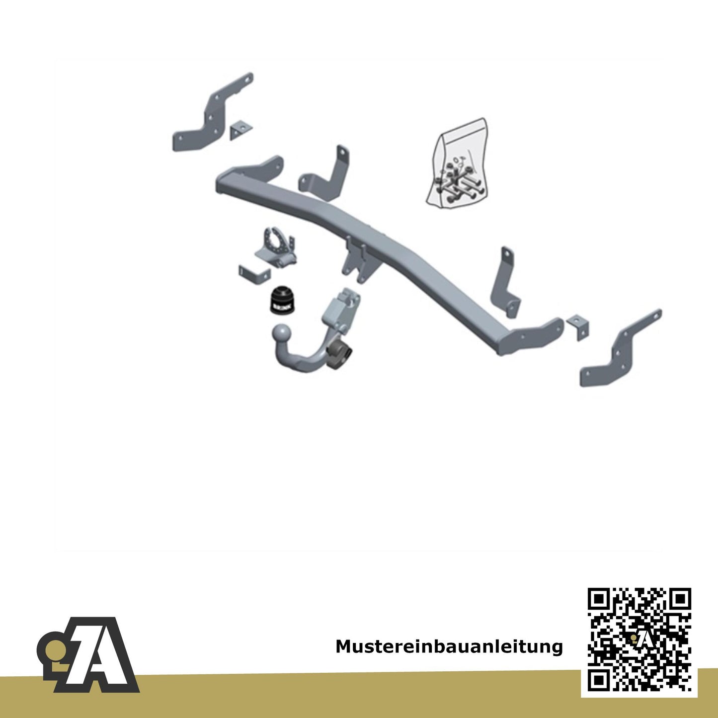 Opel Crossland X 5-Türer (SUV) ab 06.2017 P17 / P2QO BRiNK Anhängerkupplung mit JAEGER Elektrosatz