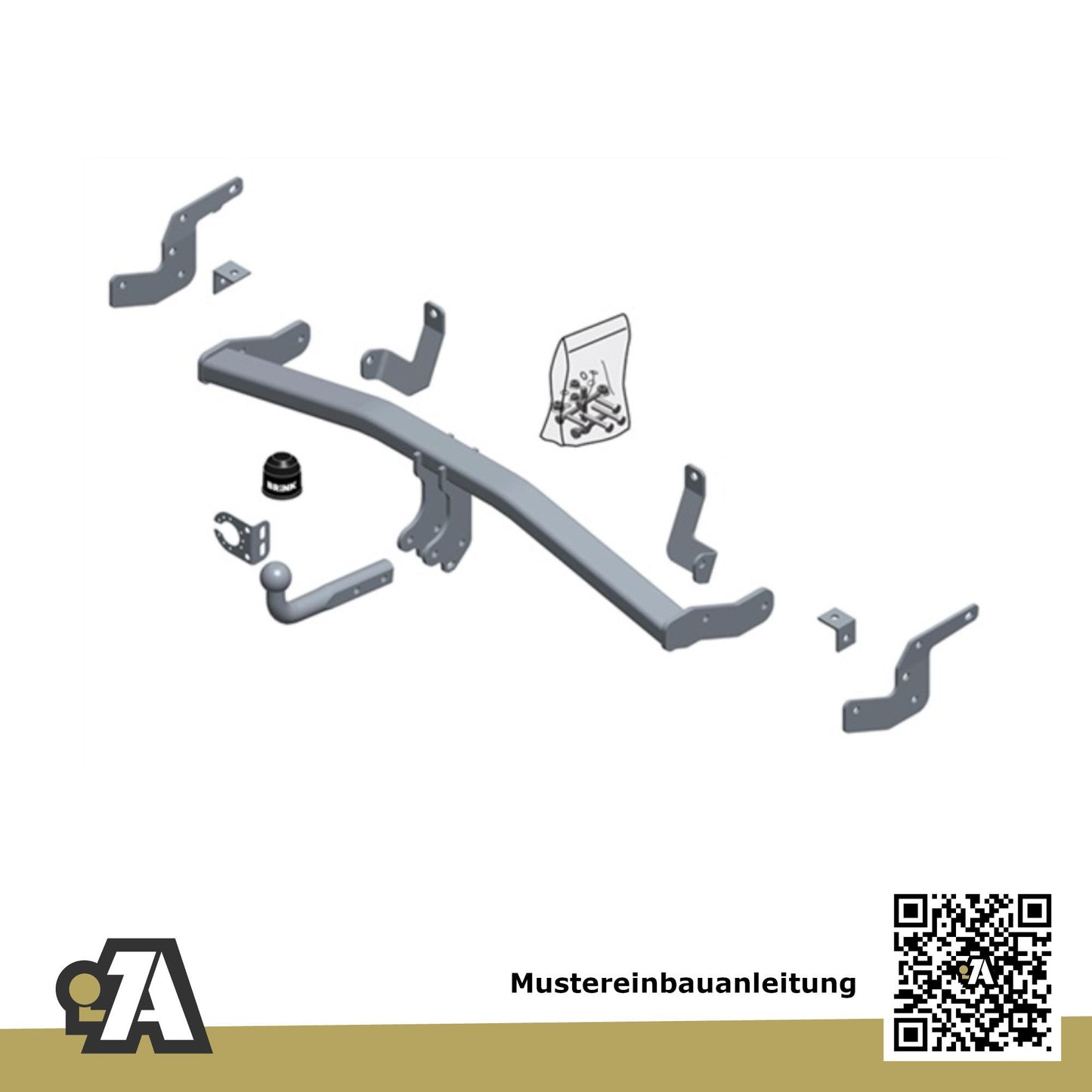 Opel Crossland X 5-Türer (SUV) ab 06.2017 P17 / P2QO BRiNK Anhängerkupplung mit JAEGER Elektrosatz