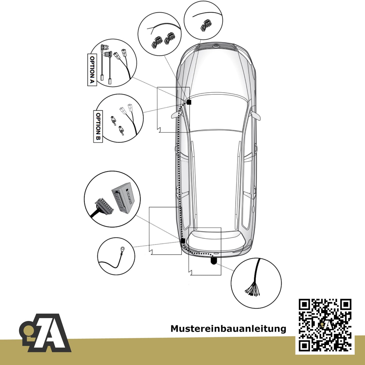 VW T-Roc Cabrio 2-Türer (Cabriolet) ab 03.2020 AC7 BRiNK Anhängerkupplung mit JAEGER Elektrosatz