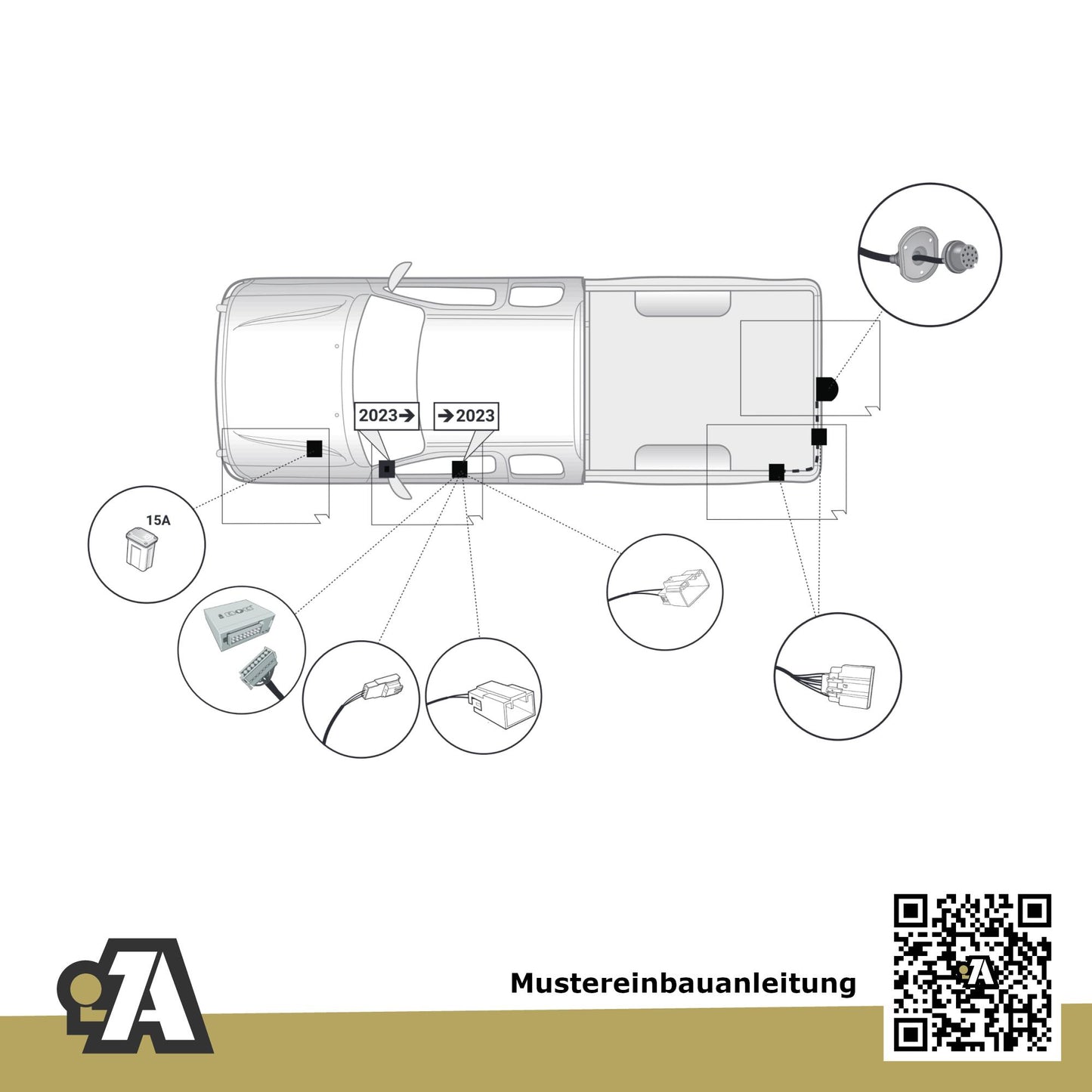 VW Amarok Pick Up ab 05.2023 T1_ BRiNK Anhängerkupplung mit JAEGER Elektrosatz