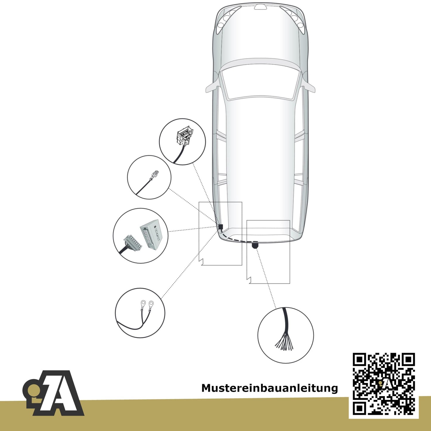 Peugeot 5008 II 5-Türer (Kompaktvan) 06.2017-07.2024 M - mit Reserverad ORIS Anhängerkupplung mit JAEGER Elektrosatz