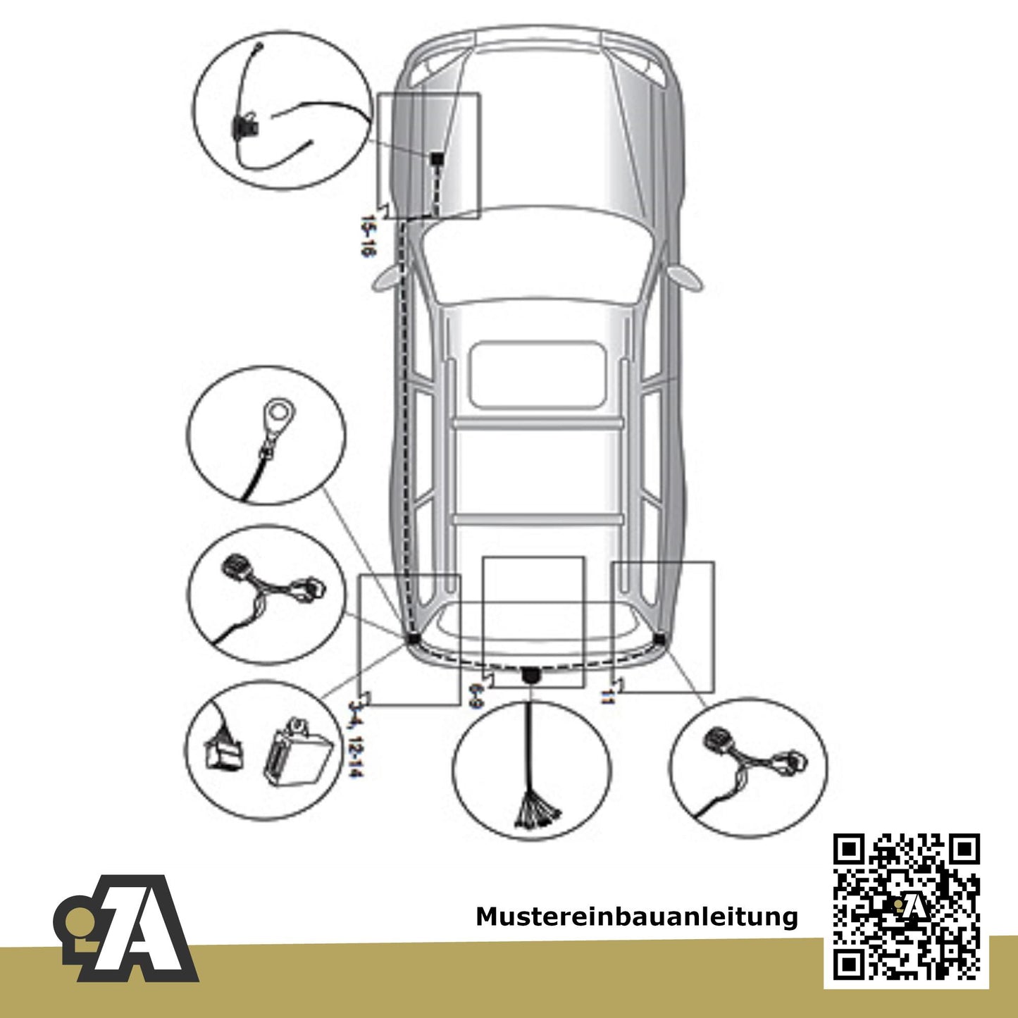 Jeep Cherokee 5-Türer (SUV) 04.2008-10.2013 KK BRiNK Anhängerkupplung mit JAEGER Elektrosatz