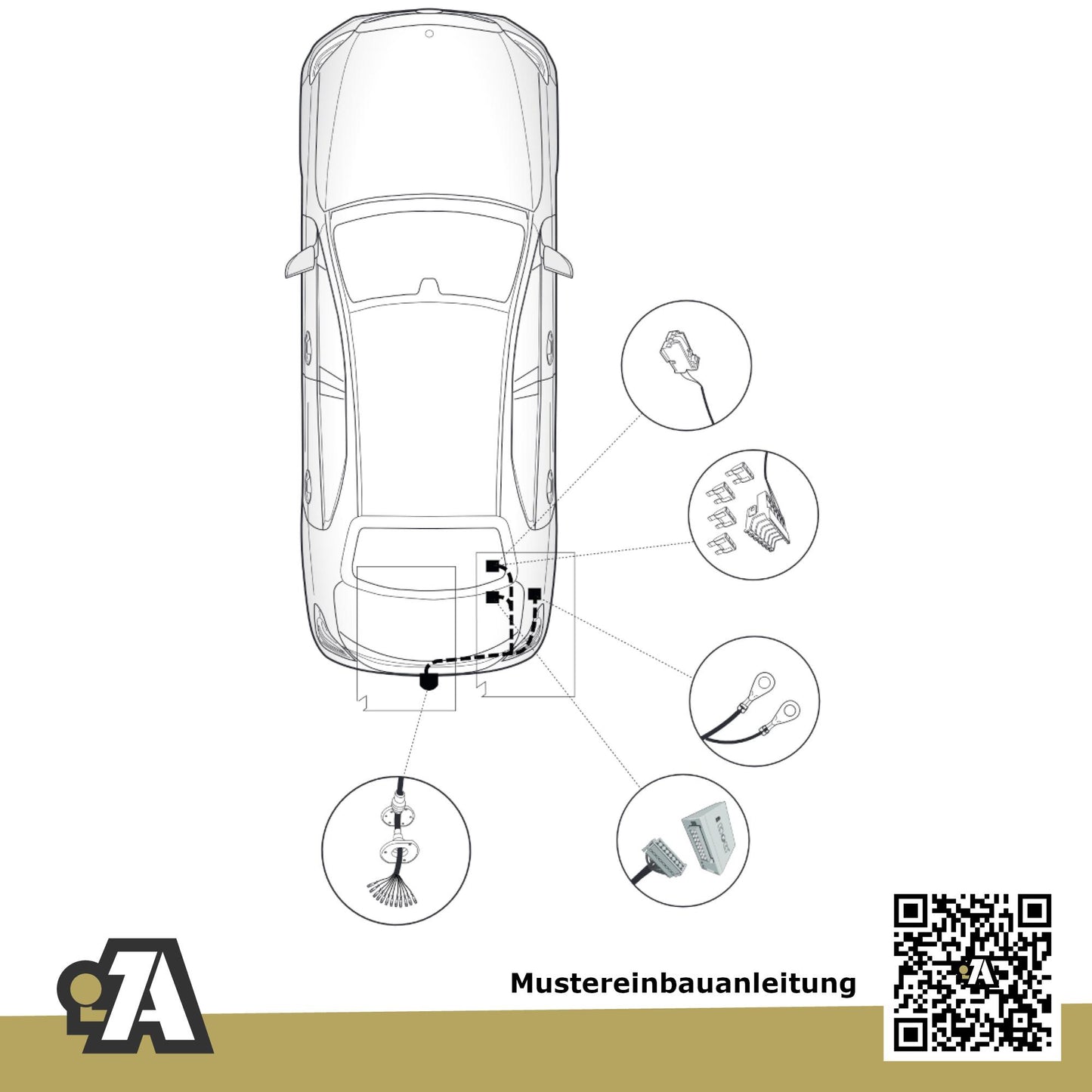 Mercedes C-Klasse 4-Türer (Limousine) 07.2018-02.2021 W205 ORIS Anhängerkupplung mit JAEGER Elektrosatz