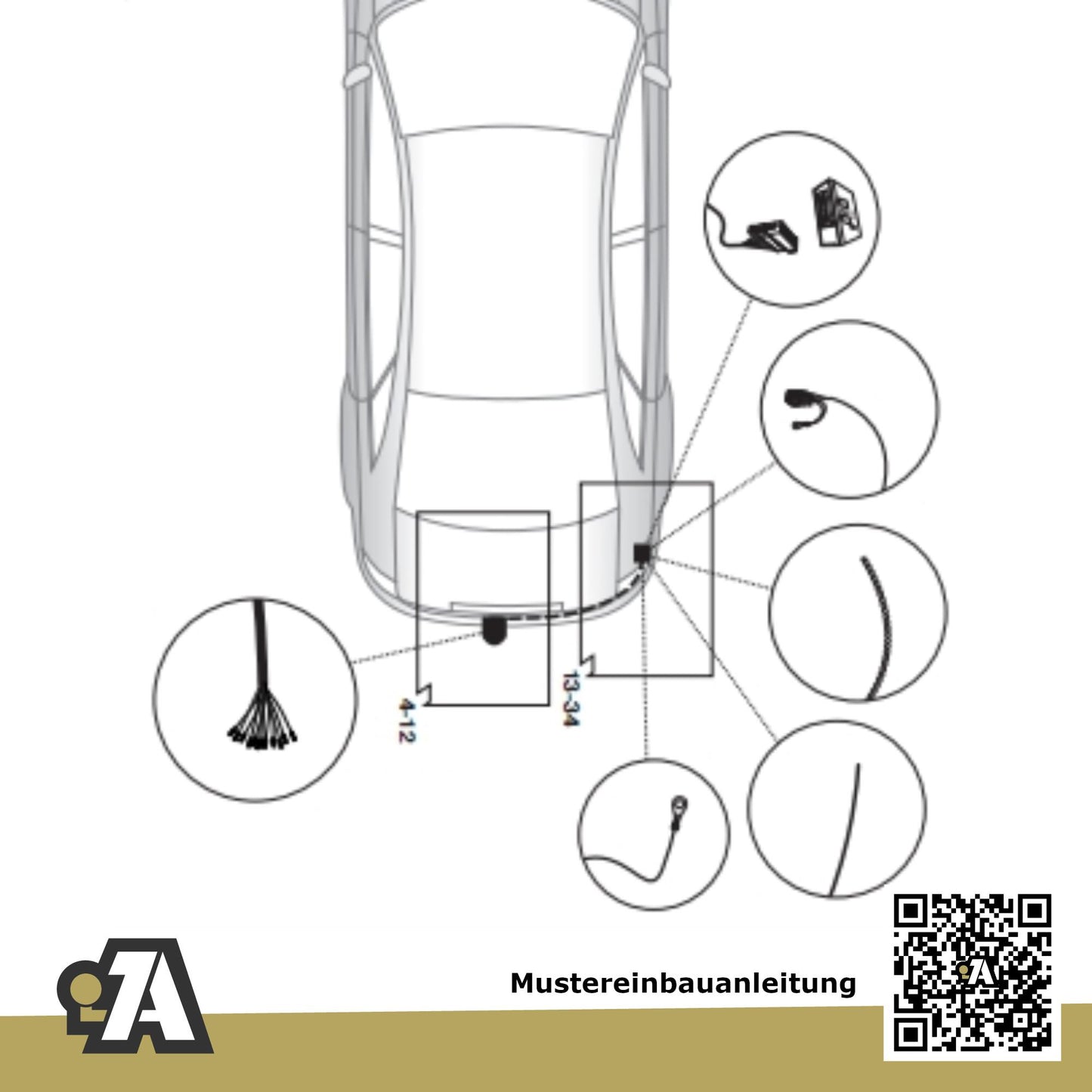 Audi A6 C6 Avant 5-Türer (Avant) 03.2005-09.2011 4F5 BRiNK Anhängerkupplung mit JAEGER Elektrosatz