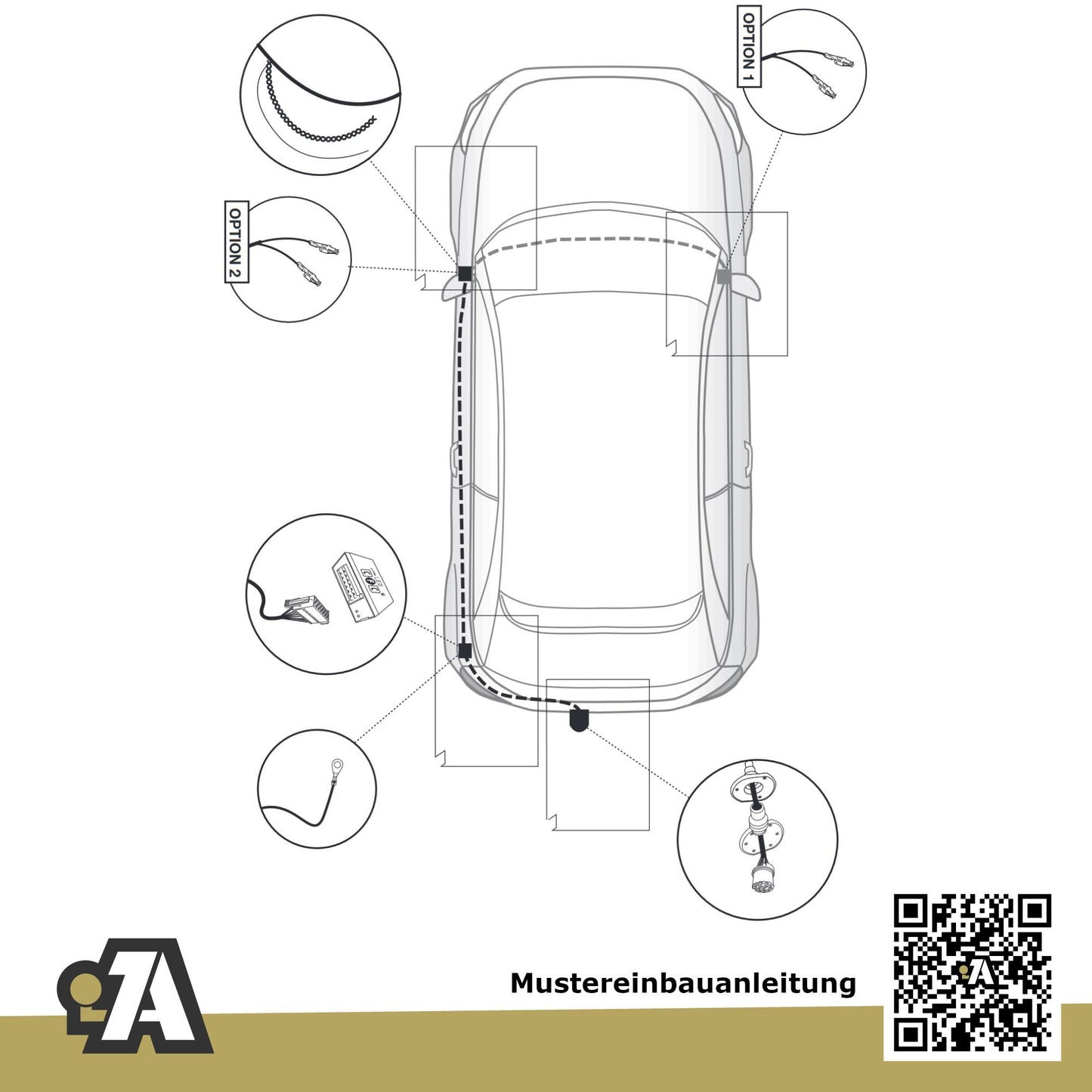 Audi A1 3-Türer (Fließheck) 08.2010-10.2018 8X1 BRiNK Anhängerkupplung mit JAEGER Elektrosatz