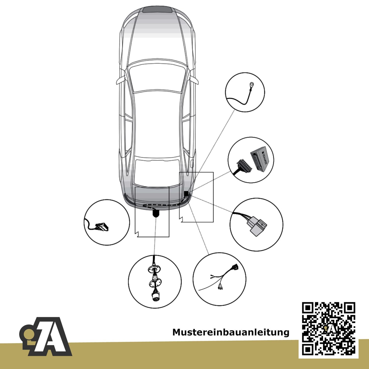 Audi A6 C7 Avant 5-Türer (Avant) 09.2011-09.2014 4G5 BRiNK Anhängerkupplung mit JAEGER Elektrosatz