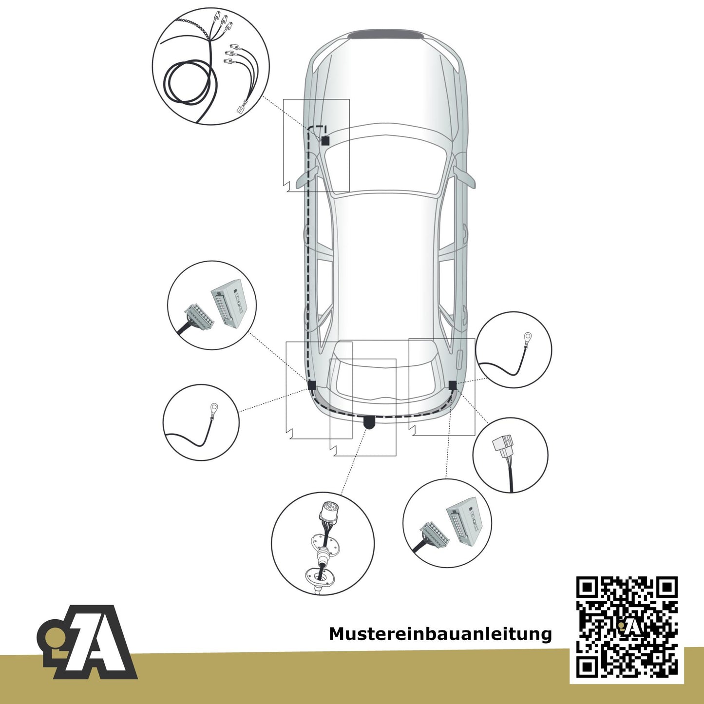 Audi Q3 5-Türer (SUV) 10.2011-11.2018 8U BRiNK Anhängerkupplung mit JAEGER Elektrosatz