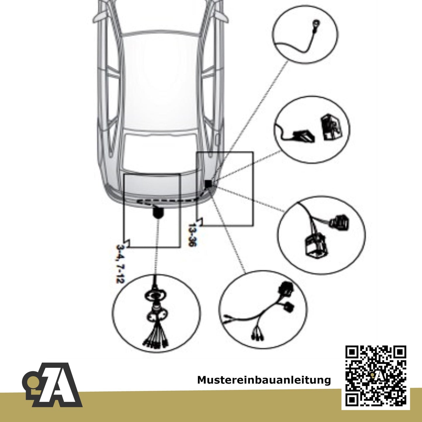 Audi A6 C7 4-Türer (Limousine) 10.2014-05.2018 4G2 BRiNK Anhängerkupplung mit JAEGER Elektrosatz