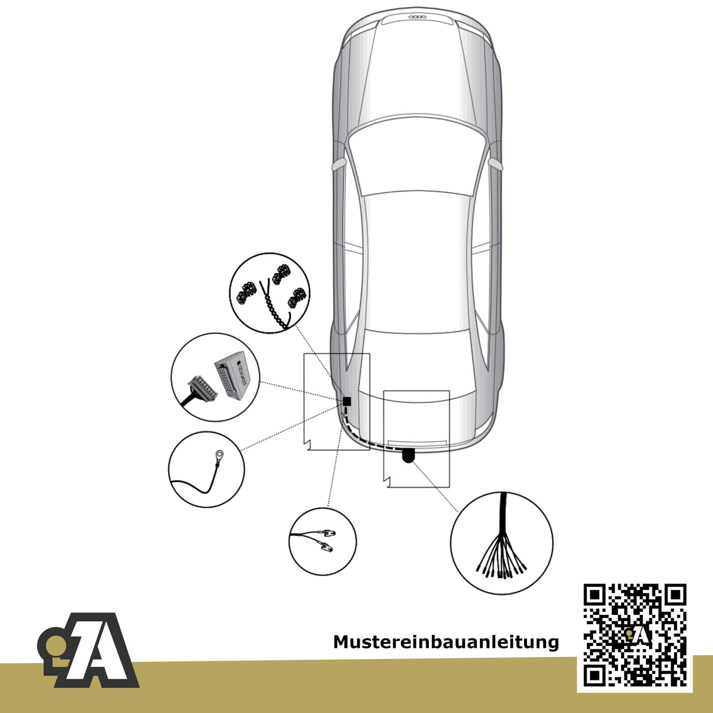 Audi A5 Sportback 5-Türer (Schrägheck) ab 01.2020 F5A BRiNK Anhängerkupplung mit JAEGER Elektrosatz