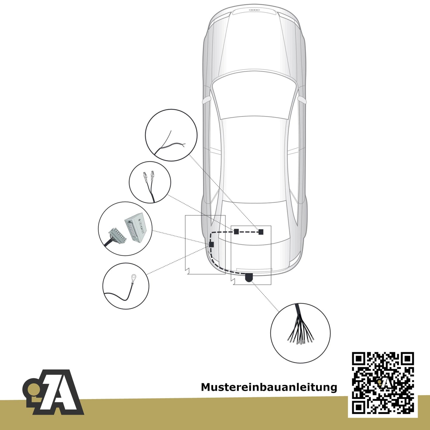 Audi A6 C8 4-Türer (Limousine) 07.2018-08.2023 4A2 BRiNK Anhängerkupplung mit JAEGER Elektrosatz
