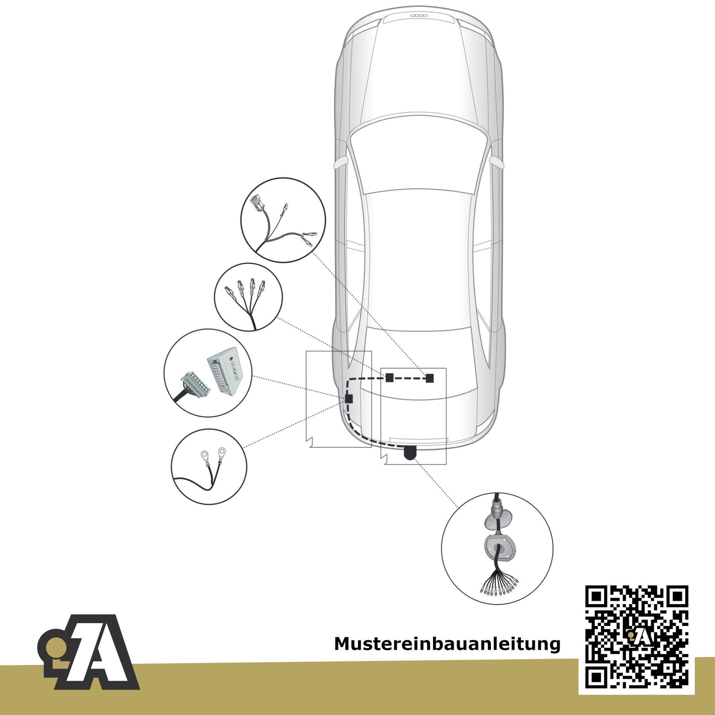 Audi A6 C8 Avant 5-Türer (Avant) 09.2018-08.2023 4A5 BRiNK Anhängerkupplung mit JAEGER Elektrosatz