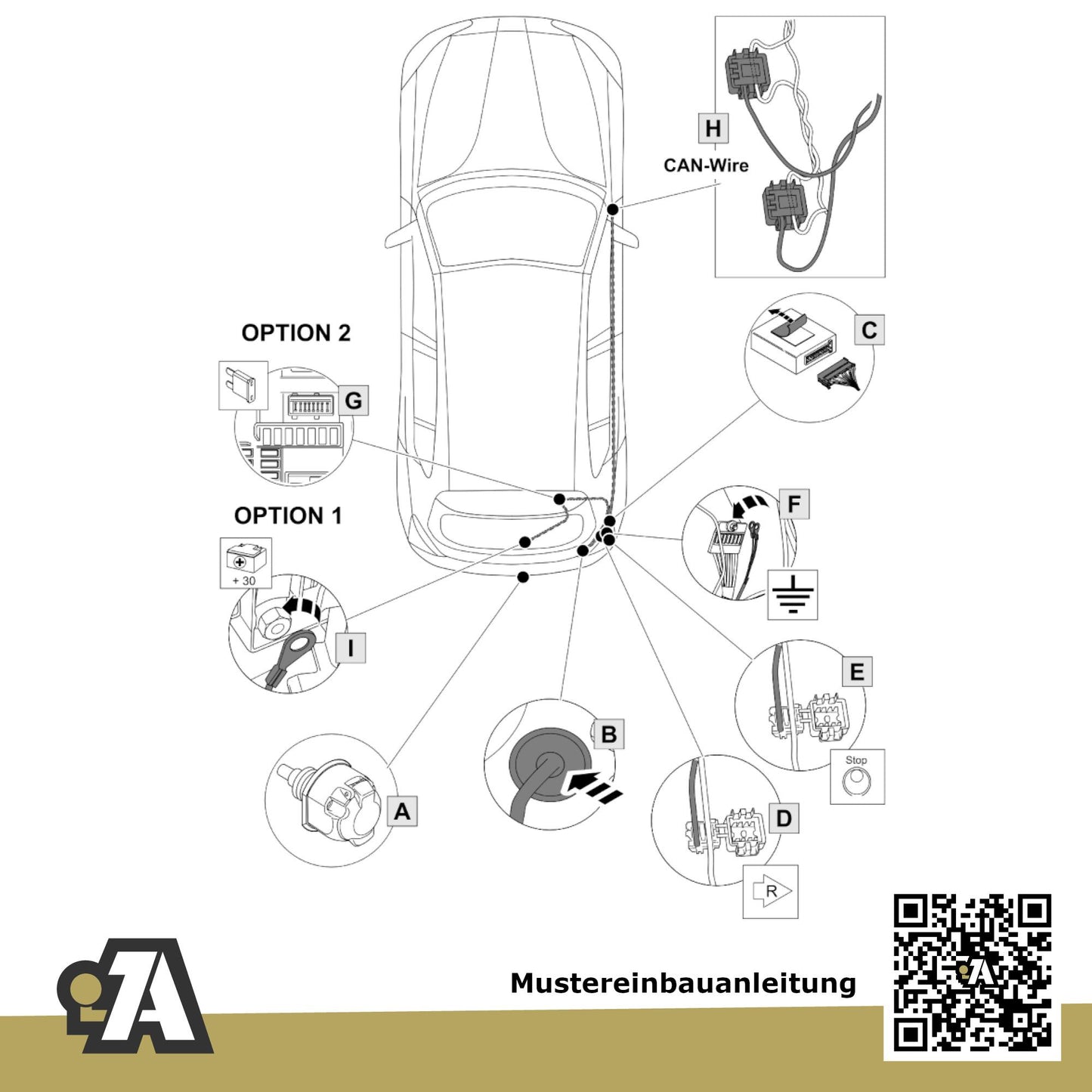 BMW 1er F20/F21 3/5-Türer (Fließheck) 09.2011-02.2014 F20 / F21 BRiNK Anhängerkupplung mit JAEGER Elektrosatz