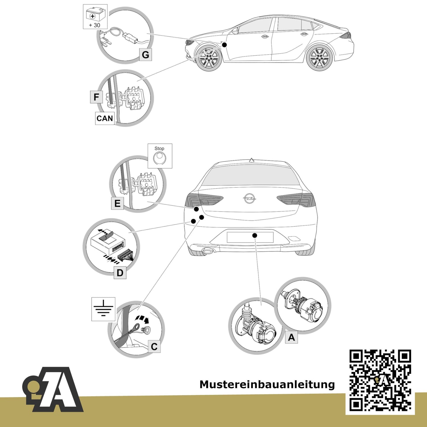 Opel Insignia 5-Türer (Sports Tourer) ab 06.2017 B - Z18 BRiNK Anhängerkupplung mit JAEGER Elektrosatz