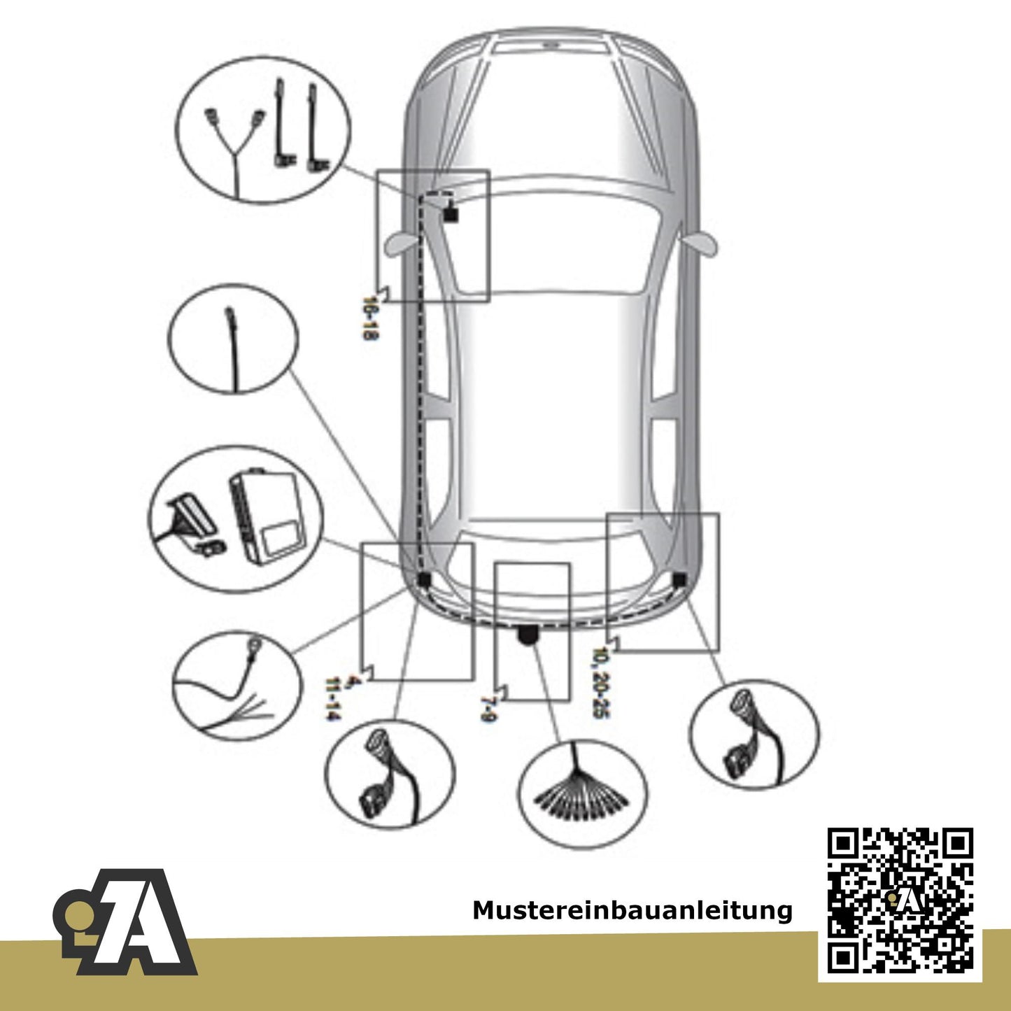 Fiat 500L 5-Türer (Schrägheck) 10.2012-05.2017 160 BRiNK Anhängerkupplung mit JAEGER Elektrosatz