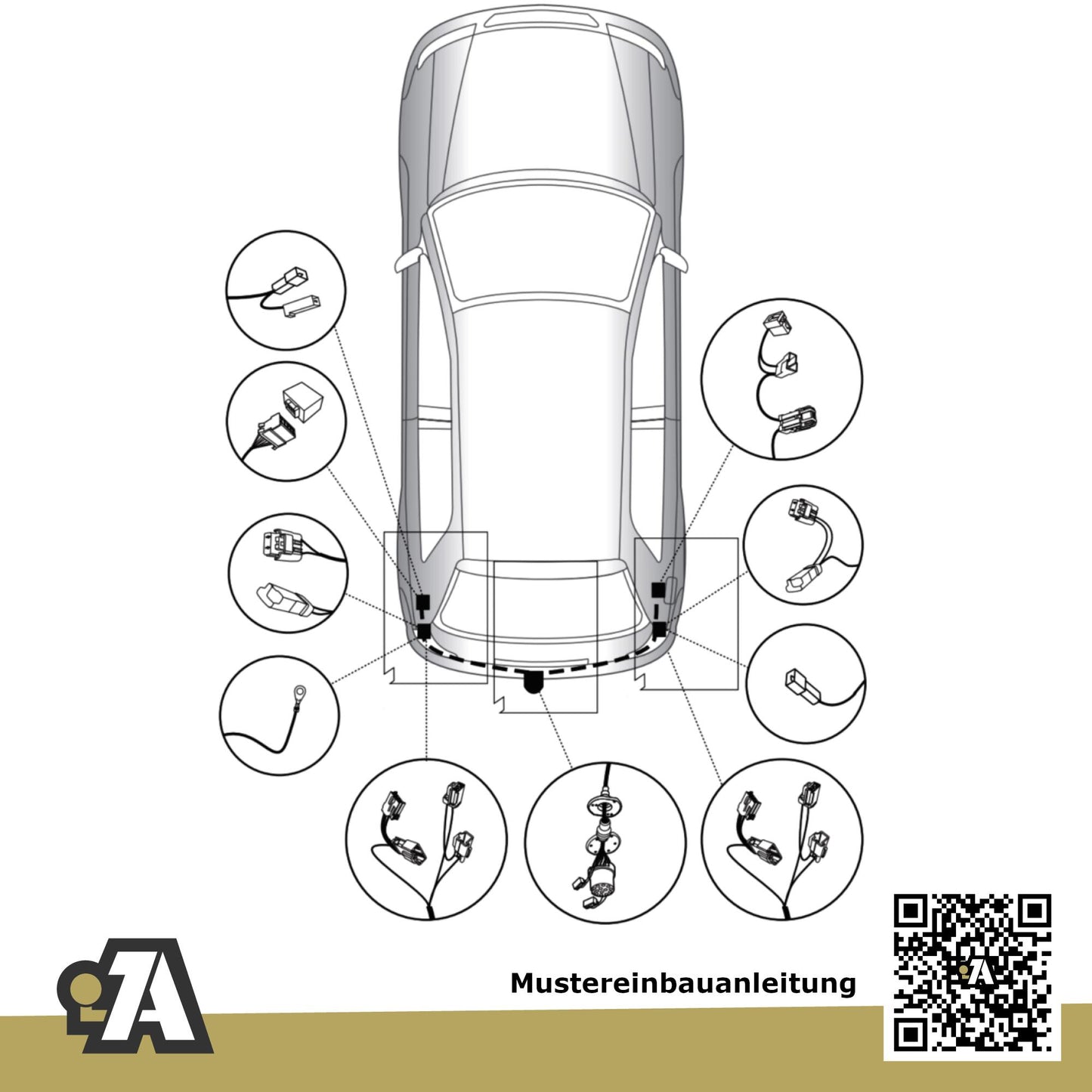Ford Kuga I 5-Türer (Sport-SUV) 06.2008-01.2013 - BRiNK Anhängerkupplung mit JAEGER Elektrosatz