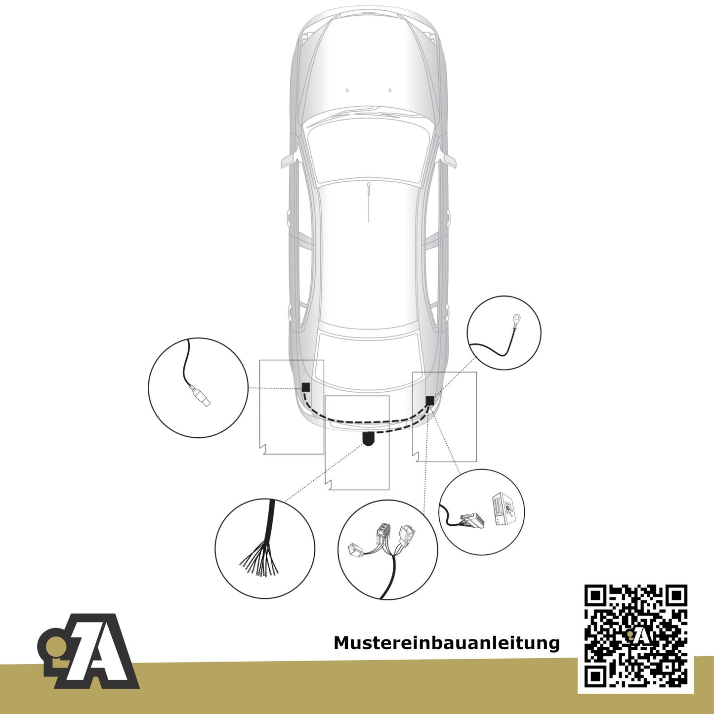 Ford Mondeo Fließheck 5-Türer (Fließheck) 06.2007-08.2014 BA7 BRiNK Anhängerkupplung mit JAEGER Elektrosatz